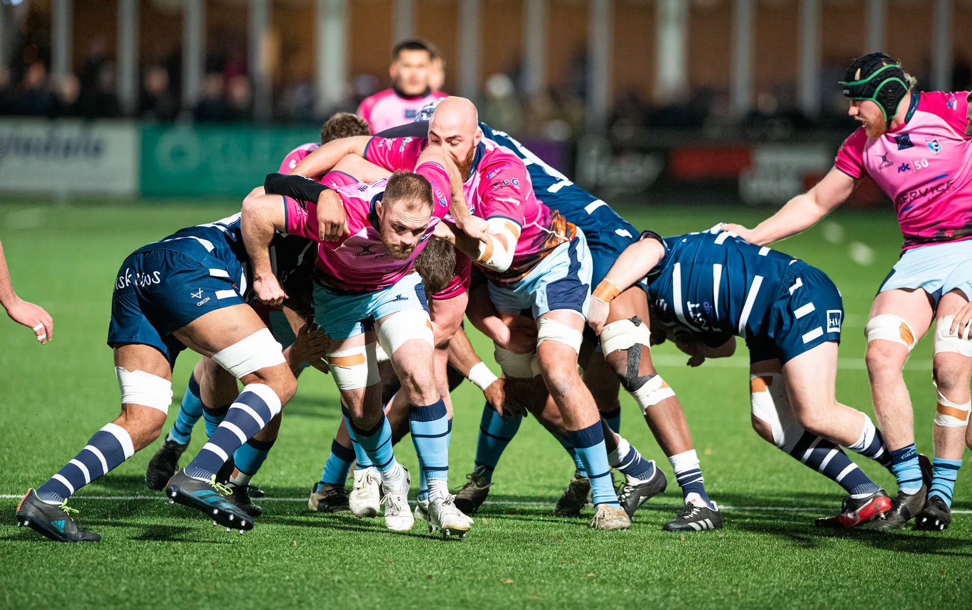 BUTTS PARK ARENA Coventry ,England 4th of December  2021 :  Greene King IPA Championship  match between Coventry Rugby Vs  Bedford Blues Rugby at Butts Park Arena Coventry UK .Final score: Coventry Rugby   :   Bedford Blues Rugby .