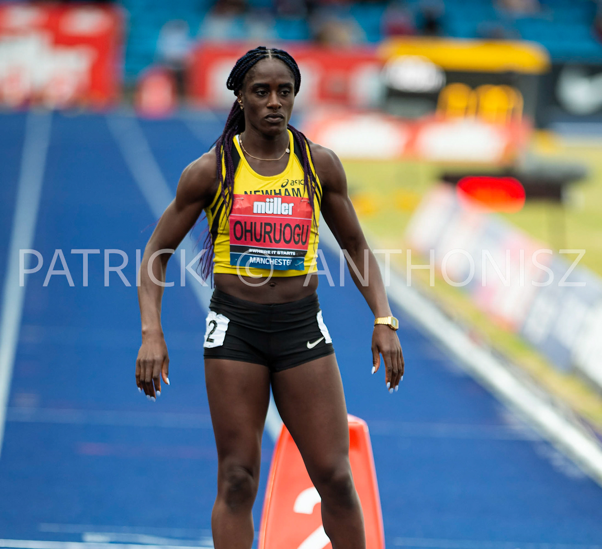24-6-2022: Victora Ohuruogu during the 400 M Heat 1 at the  Muller UK Athletics Championships MANCHESTER REGIONAL ARENA – MANCHESTER