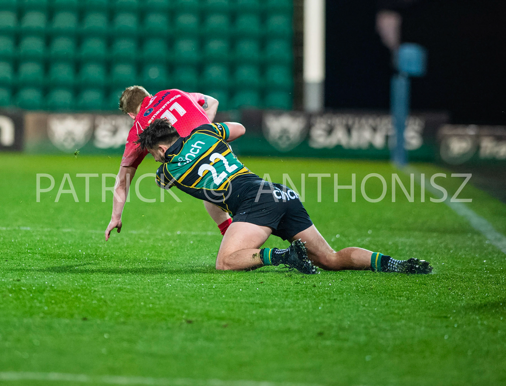 Northampton Saints Vs The British Army Northampton -13-April-2022.  Northampton Saints Vs The British Army at cinch Stadium Franklin's Gardens .