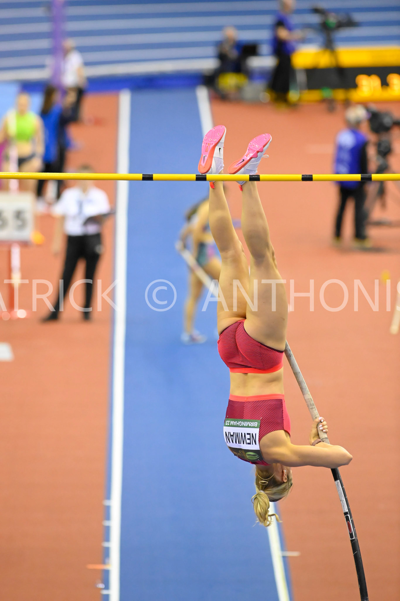 Birmingham, UK, 25 February 2023:NEWMAN Alysha CAN Women's Pole Vault seen at the  Birmingham World Indoor Gold Tour Final  Utilita Arena, Birmingham on the 25 February , England