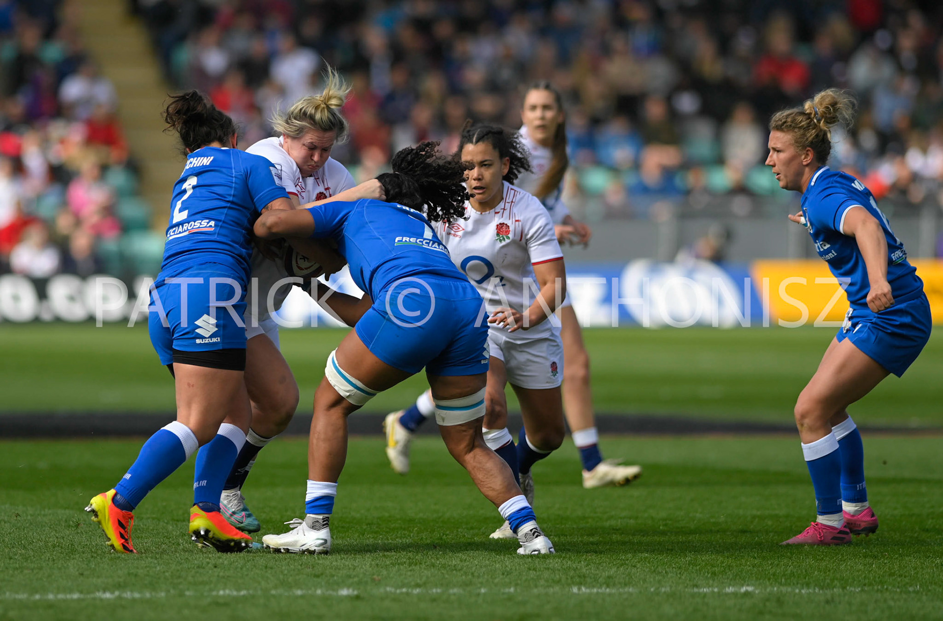 NORTHAMPTON, ENGLAND : Marlie Packer of  England  C  during the  TikTok Women’s Six Nations  England Vs Italy at Franklin's Gardens on Sunday  April 2 , 2023 in Northampton, England.