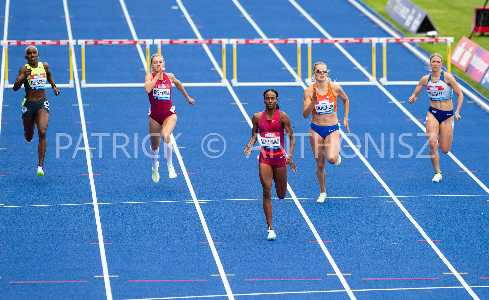 21-MAY-2022  Dalilah Muhammad winning the Women 400m Hurdles Race  in  54.54  the at the Muller Birmingham  Diamond League   Alexander Stadium,  Perry Barr, Birmingham