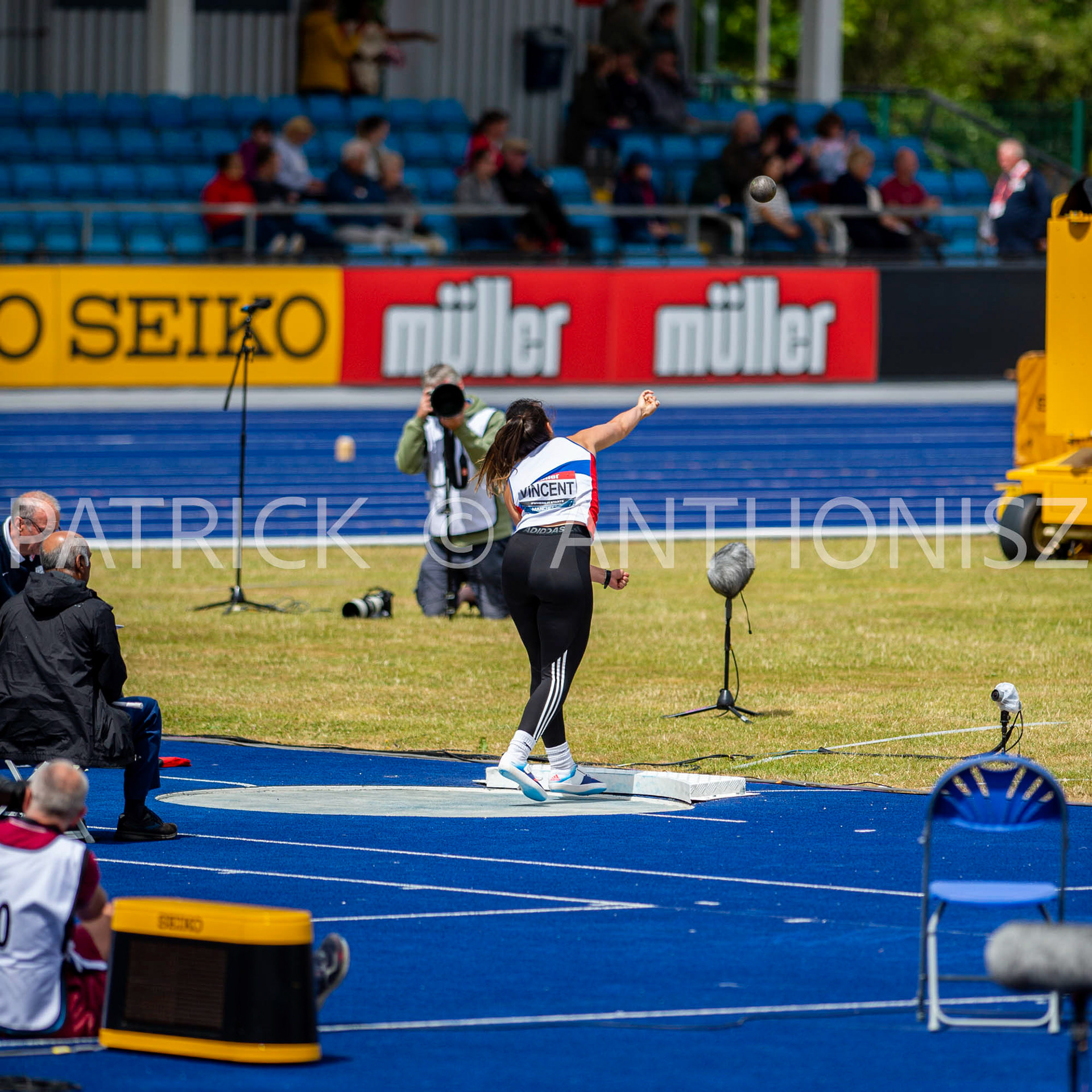 26-6-2022: Day 3  Women's Shot Put - Final  VINCENT Serena of CITY OF PORTSMOUTH AC competes at the Muller UK Athletics Championships MANCHESTER REGIONAL ARENA – MANCHESTER 2022