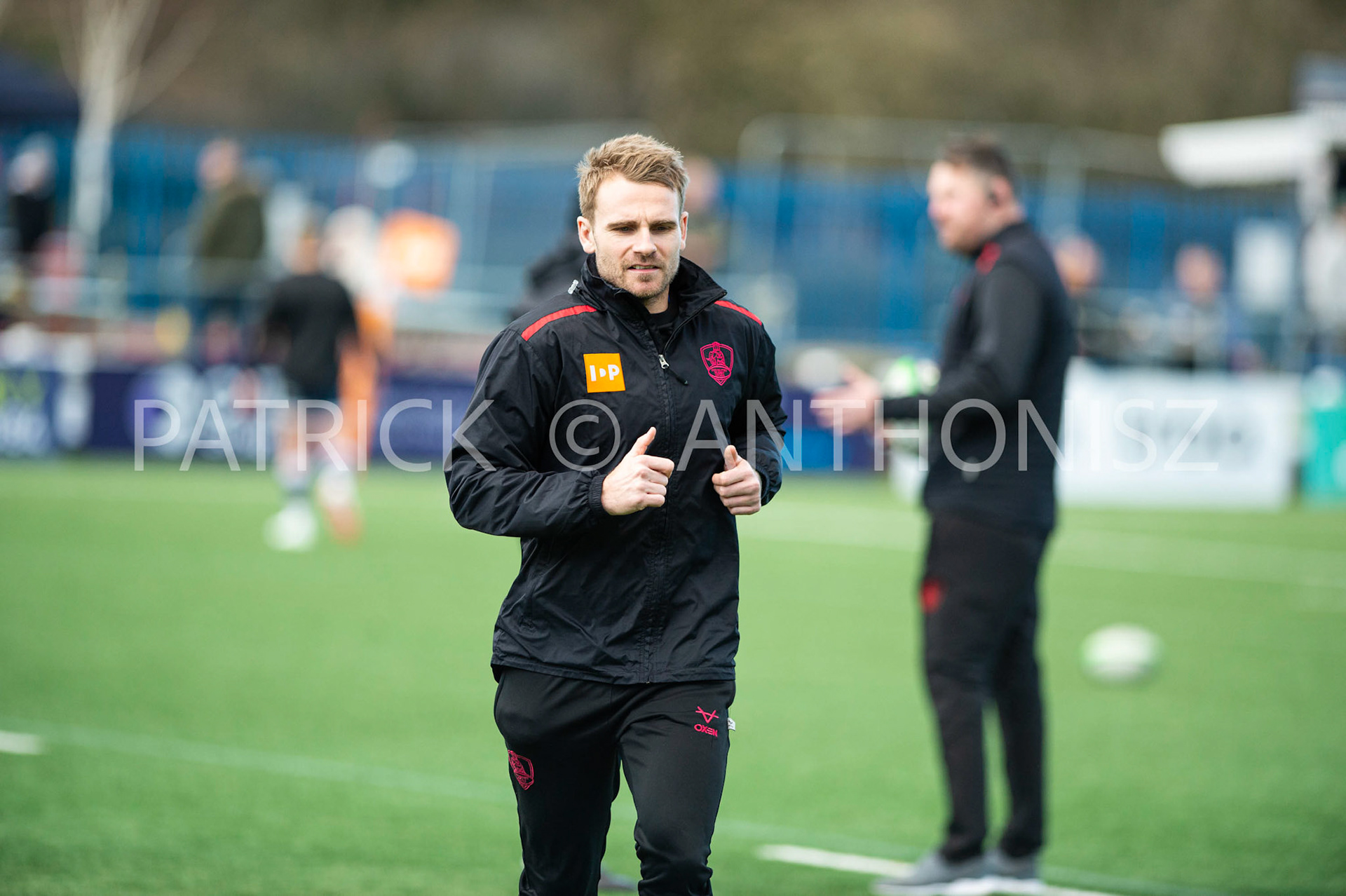 BUTTS PARK ARENA Coventry ,England 29th of January 2022 :  TONY FENNER of coventry is seen during the  warm up prior to the Greene King IPA Championship  match  between Coventry Rugby Vs Cornish Pirates  at Butts Park Arena Coventry UK .Final score: Coventry Rugby 21 :  31Cornish Pirates
