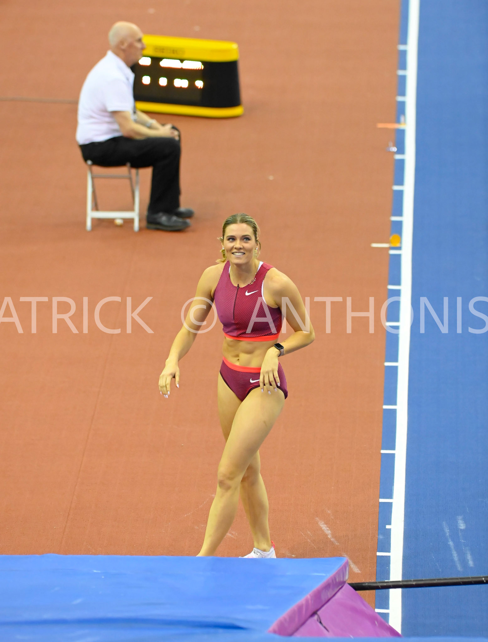 Birmingham, UK, 25 February 2023:NEWMAN Alysha CAN Women's Pole Vault seen at the  Birmingham World Indoor Gold Tour Final  Utilita Arena, Birmingham on the 25 February , England