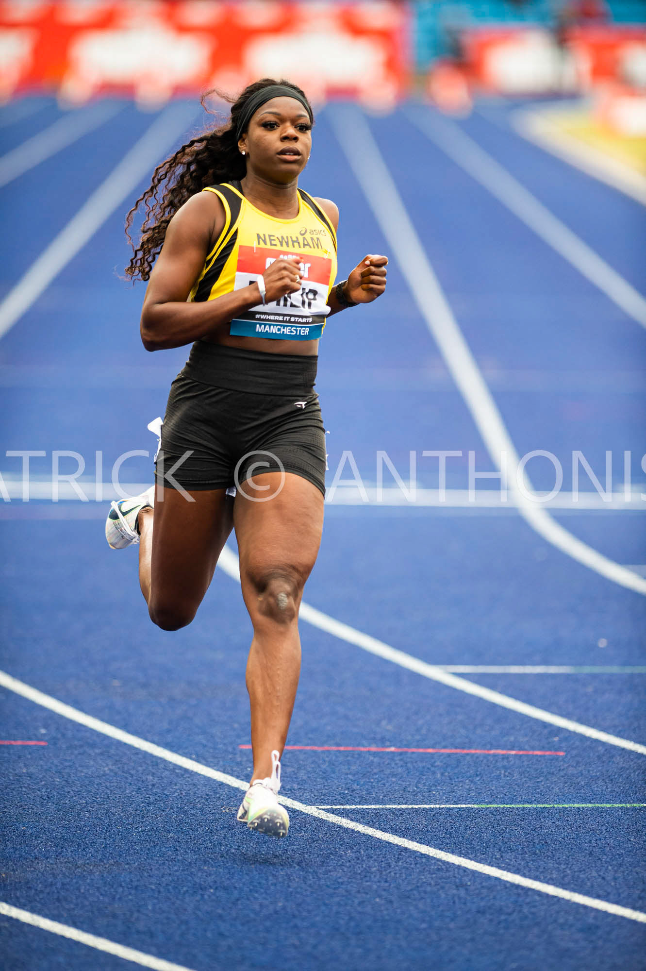 24-6-2022: Asha Philip  seen in the first round of the 100 M at the Muller UK Athletics Championships in the MANCHESTER REGIONAL ARENA – MANCHESTER