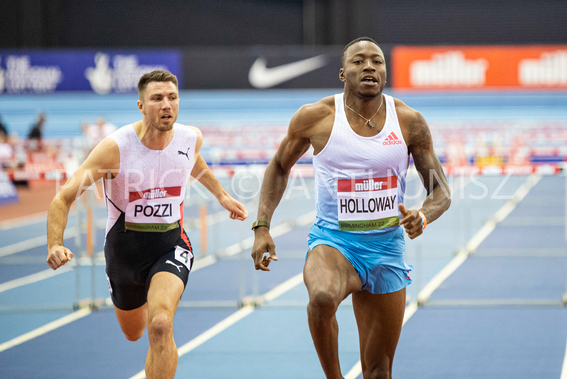 Saturday 19 February : GRANT HOLLOWAY USA is seen at the Müller Indoor Grand Prix Birmingham  at the Utilita Arena Birmingham