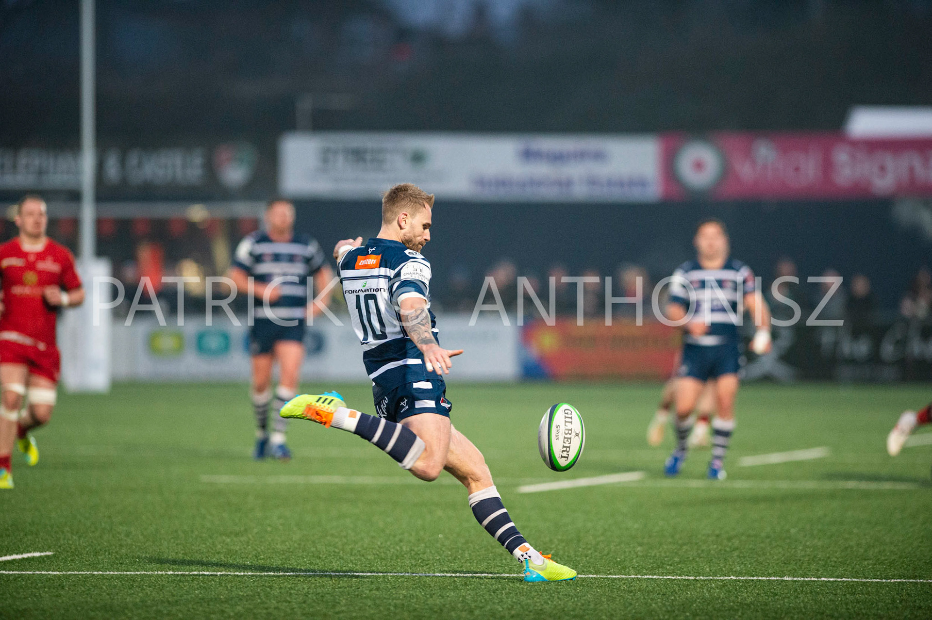 BUTTS PARK ARENA Coventry ,England 15th of January 2022 :  Greene King IPA Championship  match Round 14 between Coventry Rugby Vs Hartpury University  at Butts Park Arena Coventry UK .Final score: Coventry Rugby  34:  33 Hartpury University Rugby .