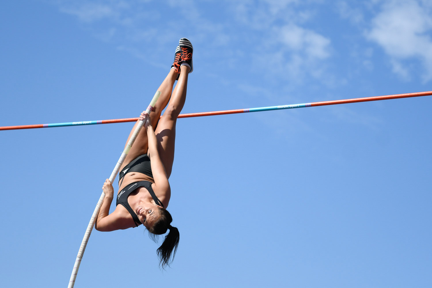 Birmingham, UK. 25th Aug, 2019. Natalie. HOPPER. of  BIRCHFIELD HARRIES   in action during  the  womens  Pole Vault at  the Muller British Athletics Championships  Alexander Stadium, Birmingham, England