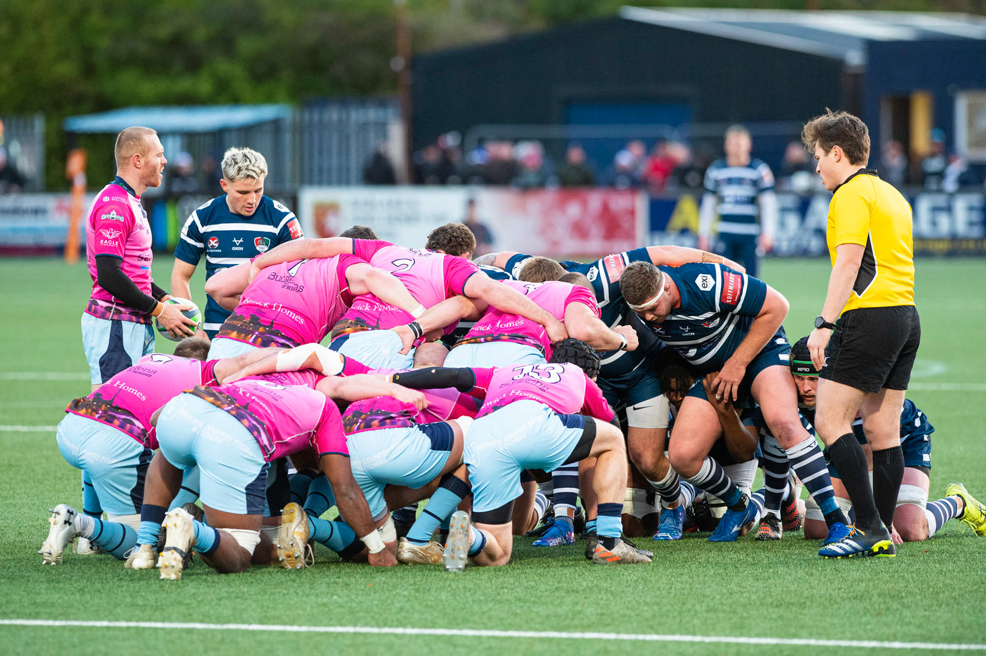 BUTTS PARK ARENA Coventry ,England 4th of December  2021 :  Greene King IPA Championship  match between Coventry Rugby Vs  Bedford Blues Rugby at Butts Park Arena Coventry UK .Final score: Coventry Rugby   :   Bedford Blues Rugby .