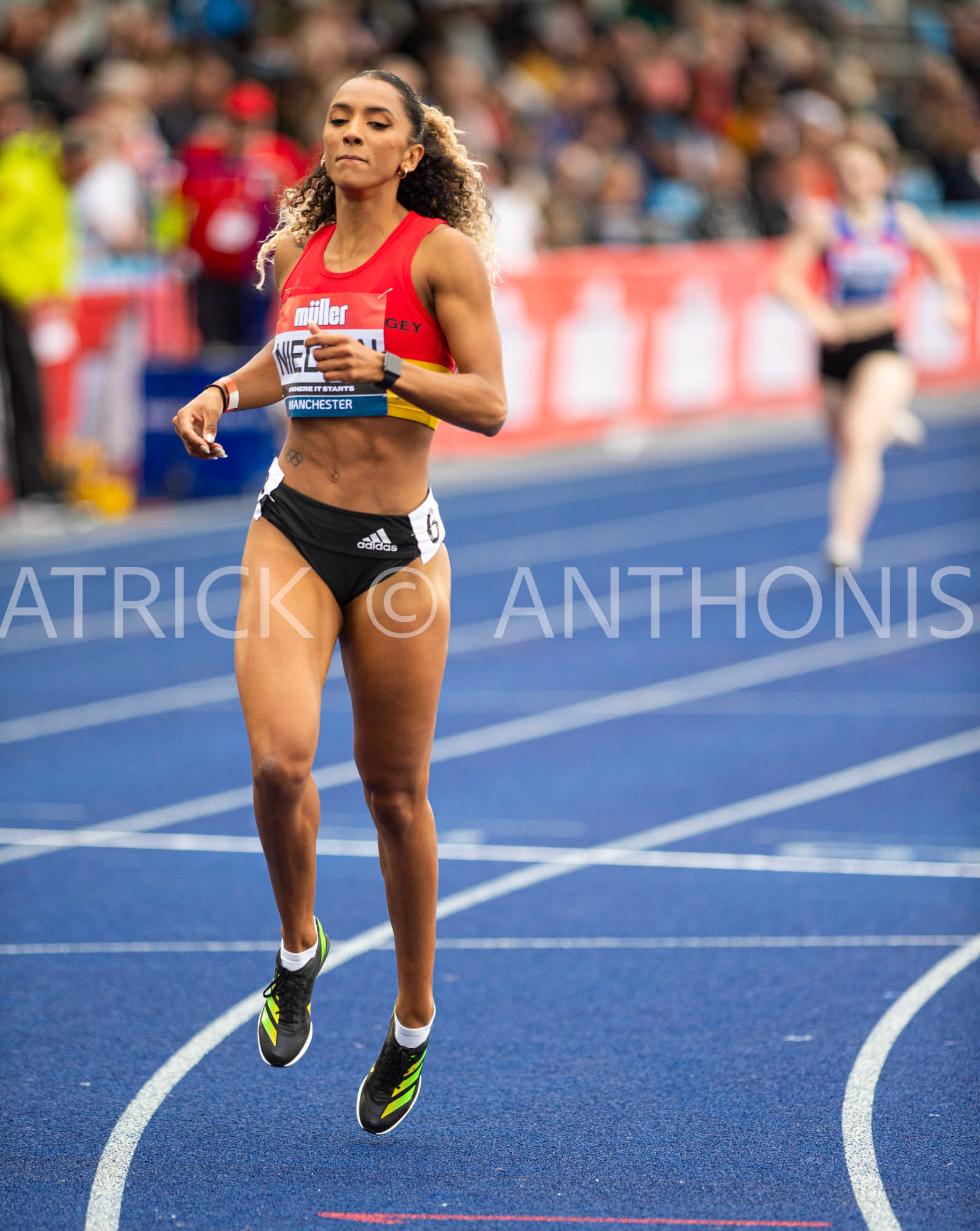 24-6-2022: LEVIAL NIELSEN during the 400 M Heat 2 at the  Muller UK Athletics Championships MANCHESTER REGIONAL ARENA – MANCHESTER
