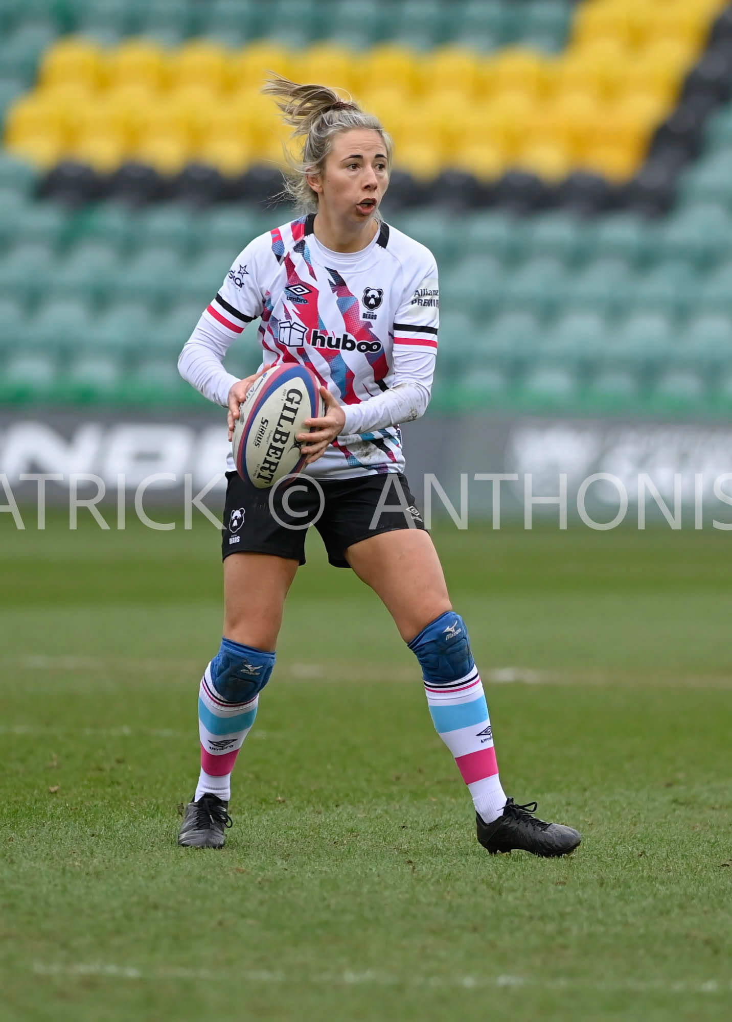 NORTHAMPTON, ENGLAND- Sat-4-2023:  Elinor Snowsill of Bristol Bears during the match between  Loughborough Lightning and Bristol Bears at Franklin's Gardens on Sat-4-2023 in Northampton, England