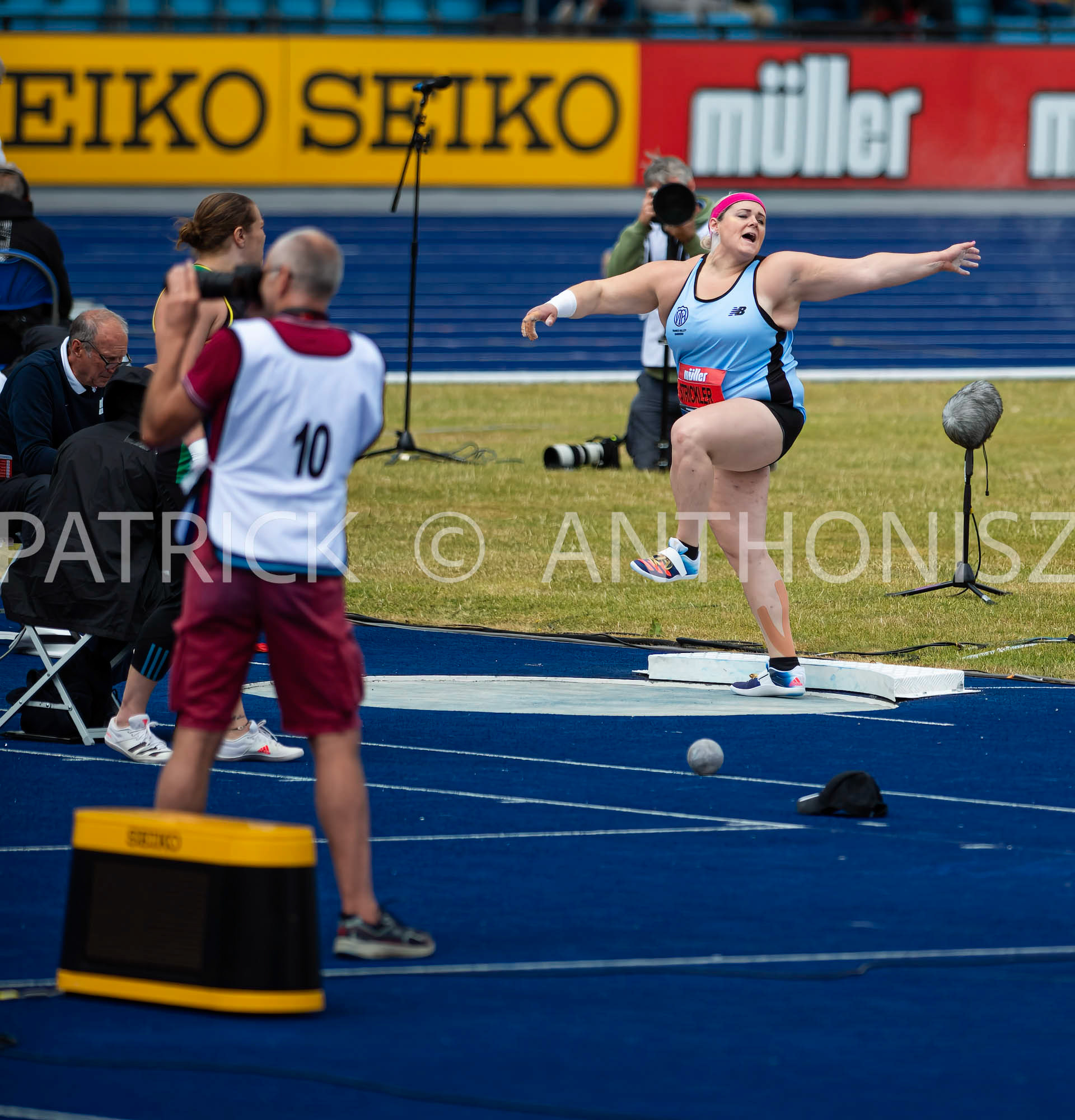 26-6-2022: Day 3  Women's Shot Put - Final  Amelia STRICKLER of THAMES VALLEY HARRIERS competes at the Muller UK Athletics Championships MANCHESTER REGIONAL ARENA – MANCHESTER