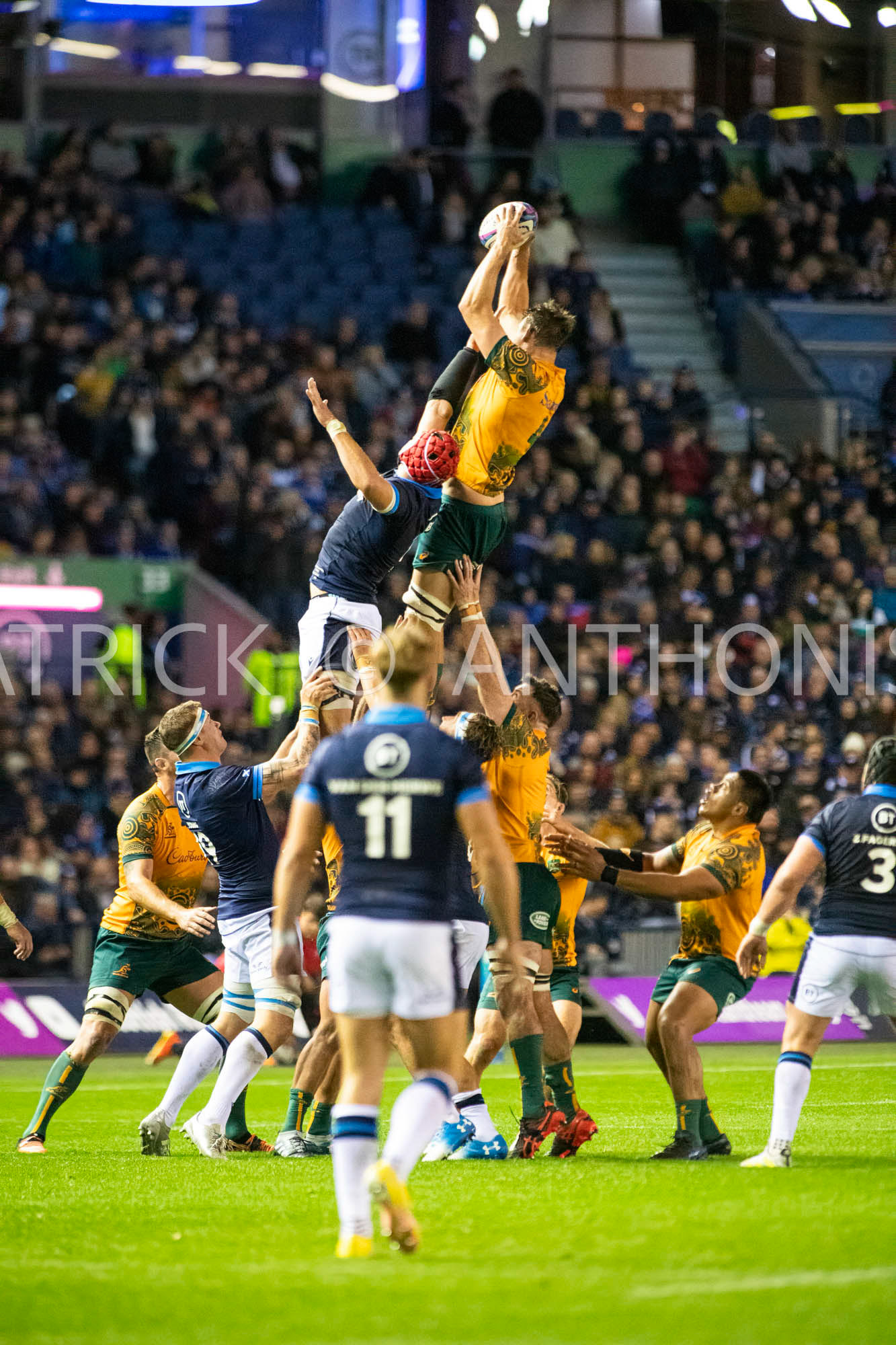 Scotland  October 29th :  Mathe action during the Rugby Union Autumn Internationals match between Australia Vs Scotland at BT Murrayfield Stadium Scotland 29th October 2022 Australia 16 : Scotland 15