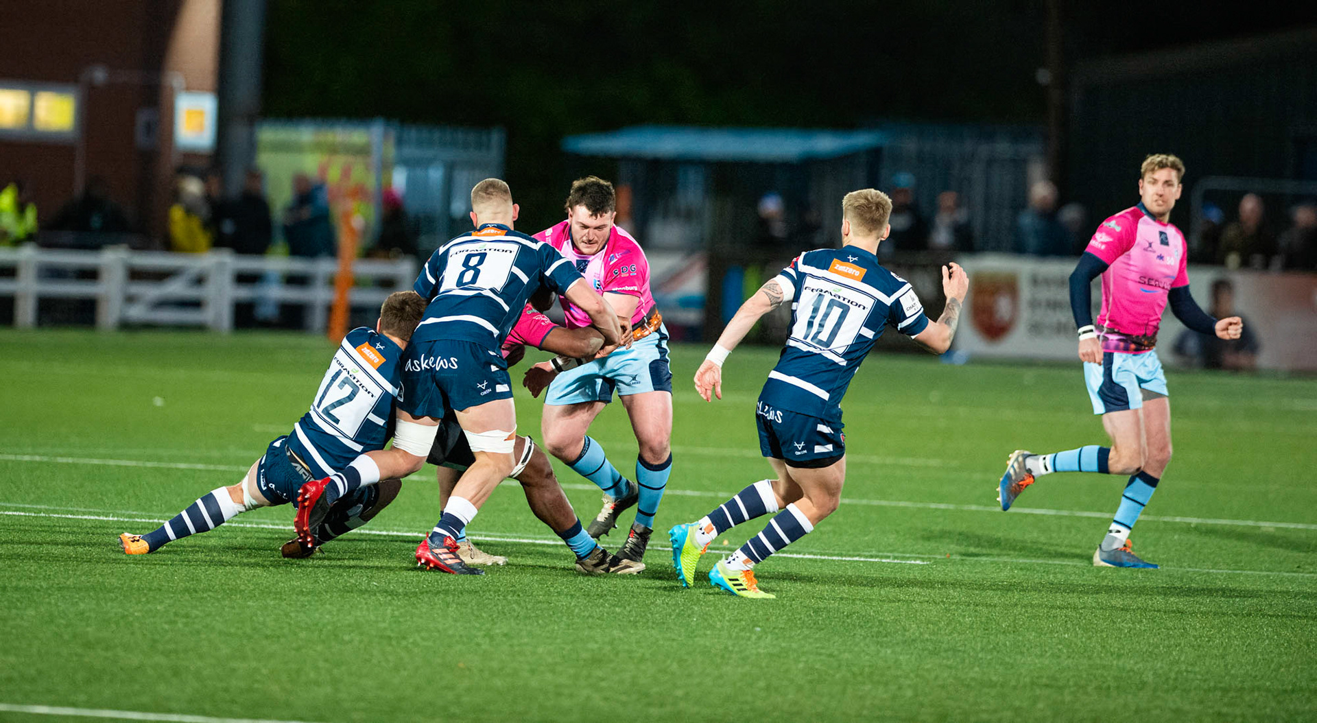 BUTTS PARK ARENA Coventry ,England 4th of December  2021 :  Greene King IPA Championship  match between Coventry Rugby Vs  Bedford Blues Rugby at Butts Park Arena Coventry UK .Final score: Coventry Rugby   :   Bedford Blues Rugby .