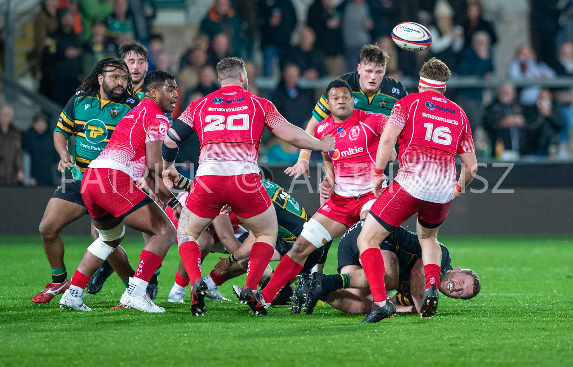 Northampton Saints Vs The British Army Northampton -13-April-2022.  Northampton Saints Vs The British Army at cinch Stadium Franklin's Gardens .