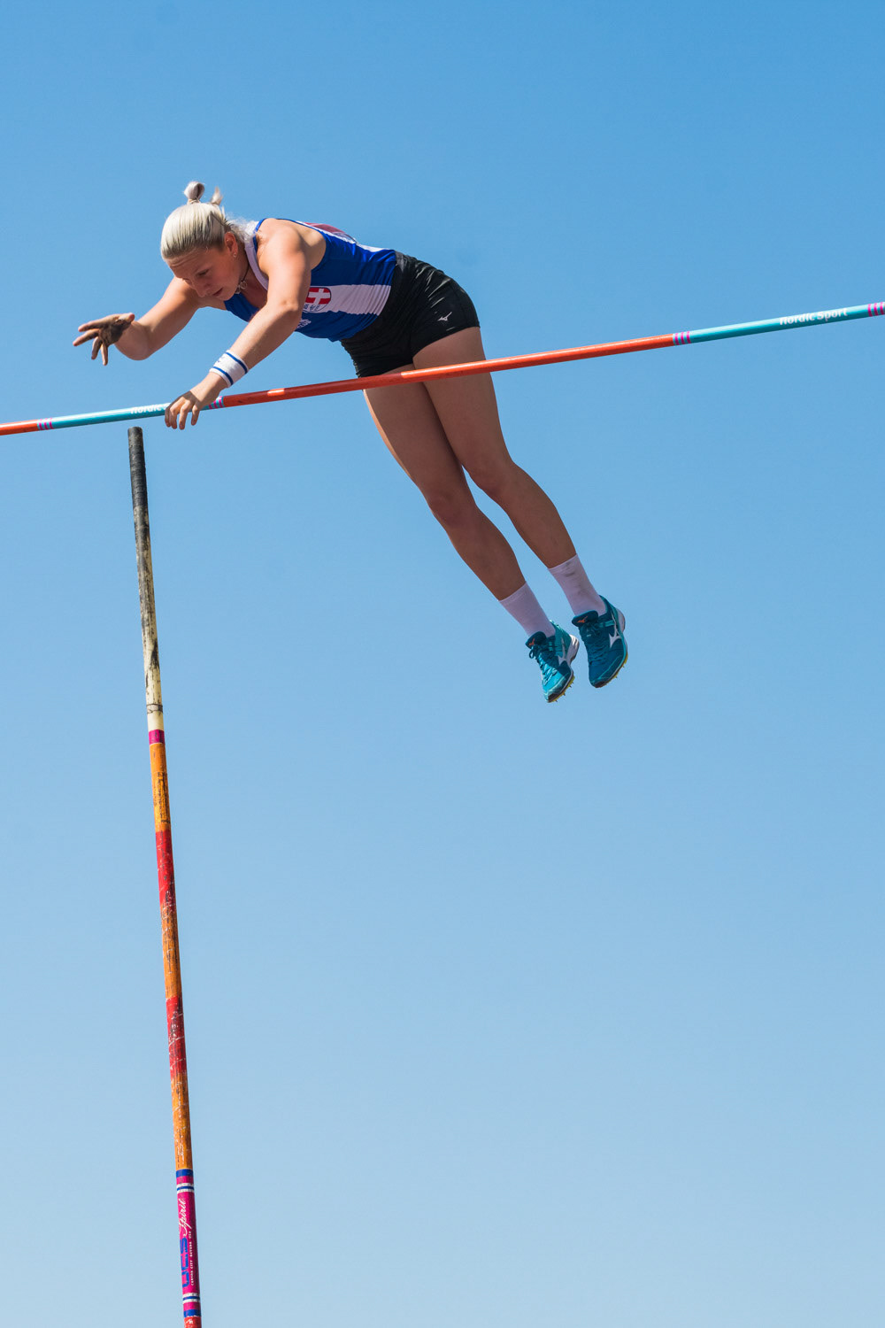 Birmingham, UK. 25th August, 2019.Holly. BRADSHAW  of BLACKBURN    in action during  the  womens  Pole Vault at  the Muller British Athletics Championships  Alexander Stadium, birmingham, England