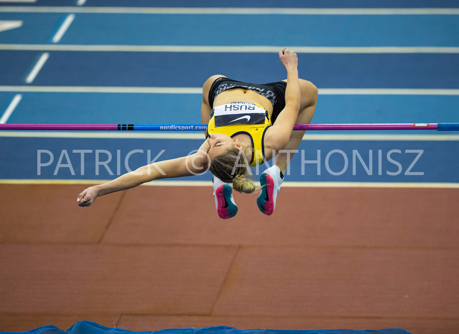 Saturday 27 February 2022: Ella Rush in the Womens High Jump Pentathion at the UK Athletics Indoor Championships and World Trials  Birmingham at the Utilita Arena Birmingham Day 2