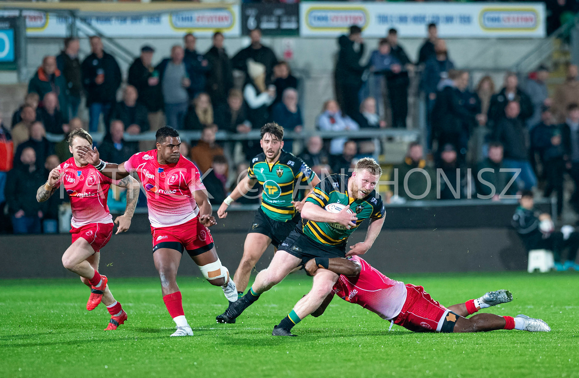 Northampton Saints Vs The British Army Northampton -13-April-2022.  Northampton Saints Vs The British Army at cinch Stadium Franklin's Gardens .