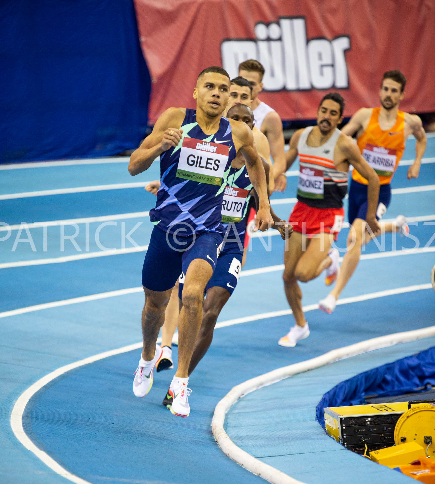 Saturday 19 February : ELLIOT GILES in the 800 Metres Mens  at the Müller Indoor Grand Prix Birmingham  at the Utilita Arena Birmingham