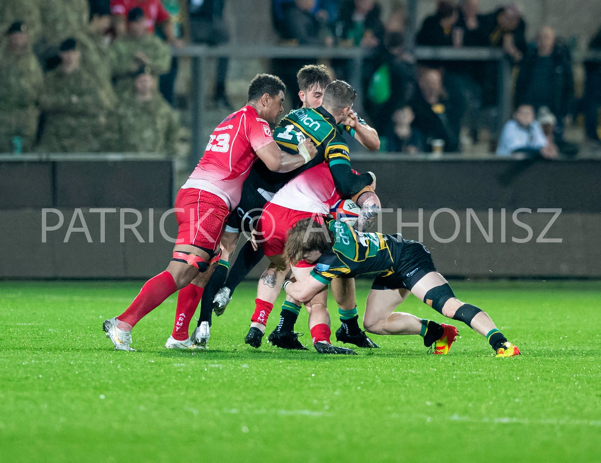 Northampton Saints Vs The British Army Northampton -13-April-2022.  Northampton Saints Vs The British Army at cinch Stadium Franklin's Gardens .