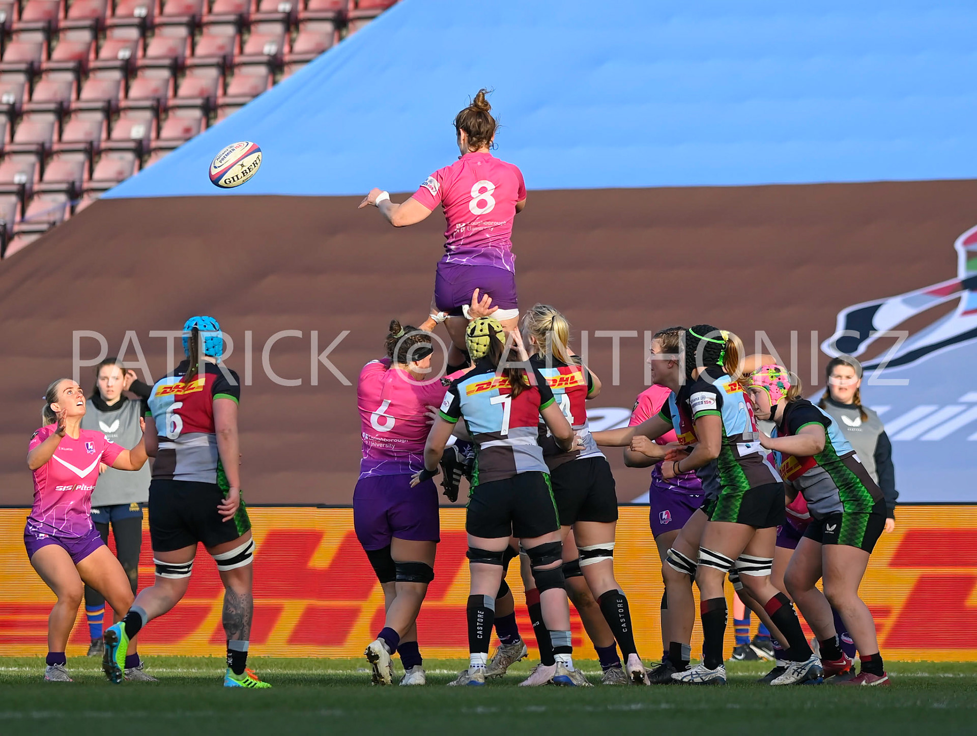 Twickenham, stoop ENGLAND : Sarah Hunter of Loughborough during pre match during the Women's Allianz Premiership 15's match between Harlequins Vs Loughborough Lightning Twickenham Stoop Stadium England 5–02-2023