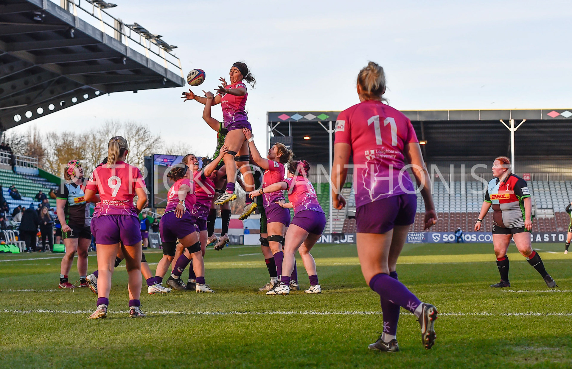 Twickenham, stoop ENGLAND : Emma Wassell  of Loughborough in action during the Women's Allianz Premiership 15's match between Harlequins Vs Loughborough Lightning Twickenham Stoop Stadium England 5–02-2023