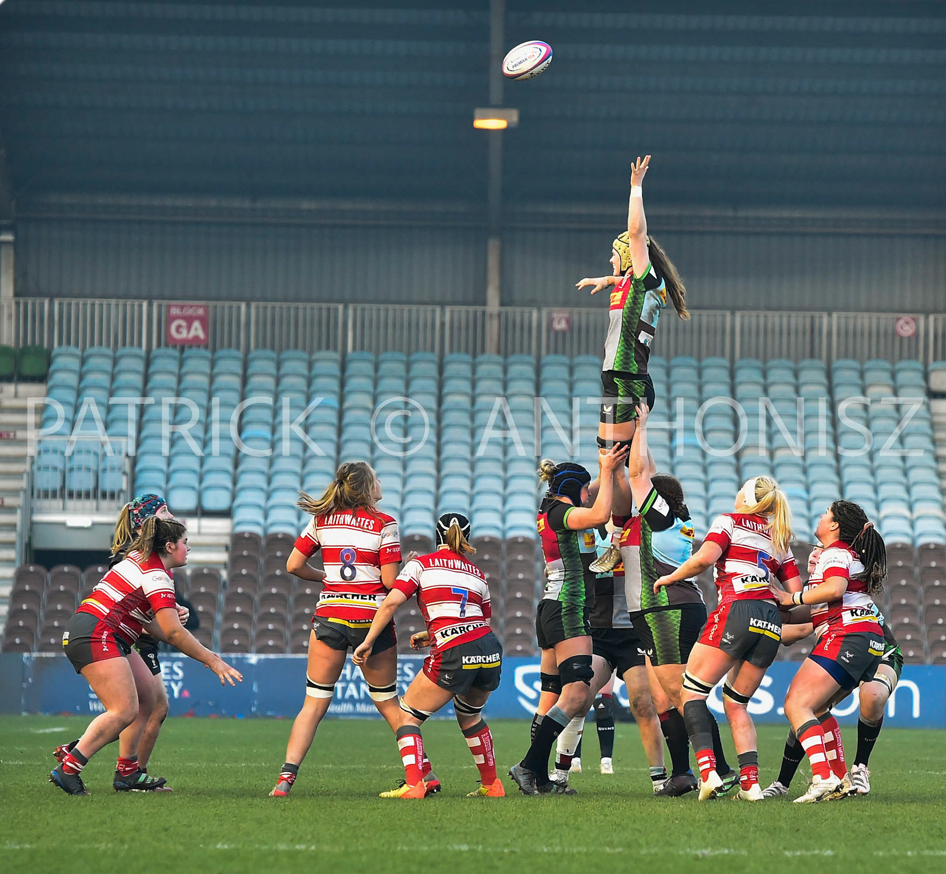 Twickenham Stoop, ENGLAND :  Ellie Kildunne of Harlequins during the Women's Allianz Premiership 15's match between Harlequins Vs Gloucester -  Hartpury  , Twickenham Stoop Stadium England 22-1-2023
