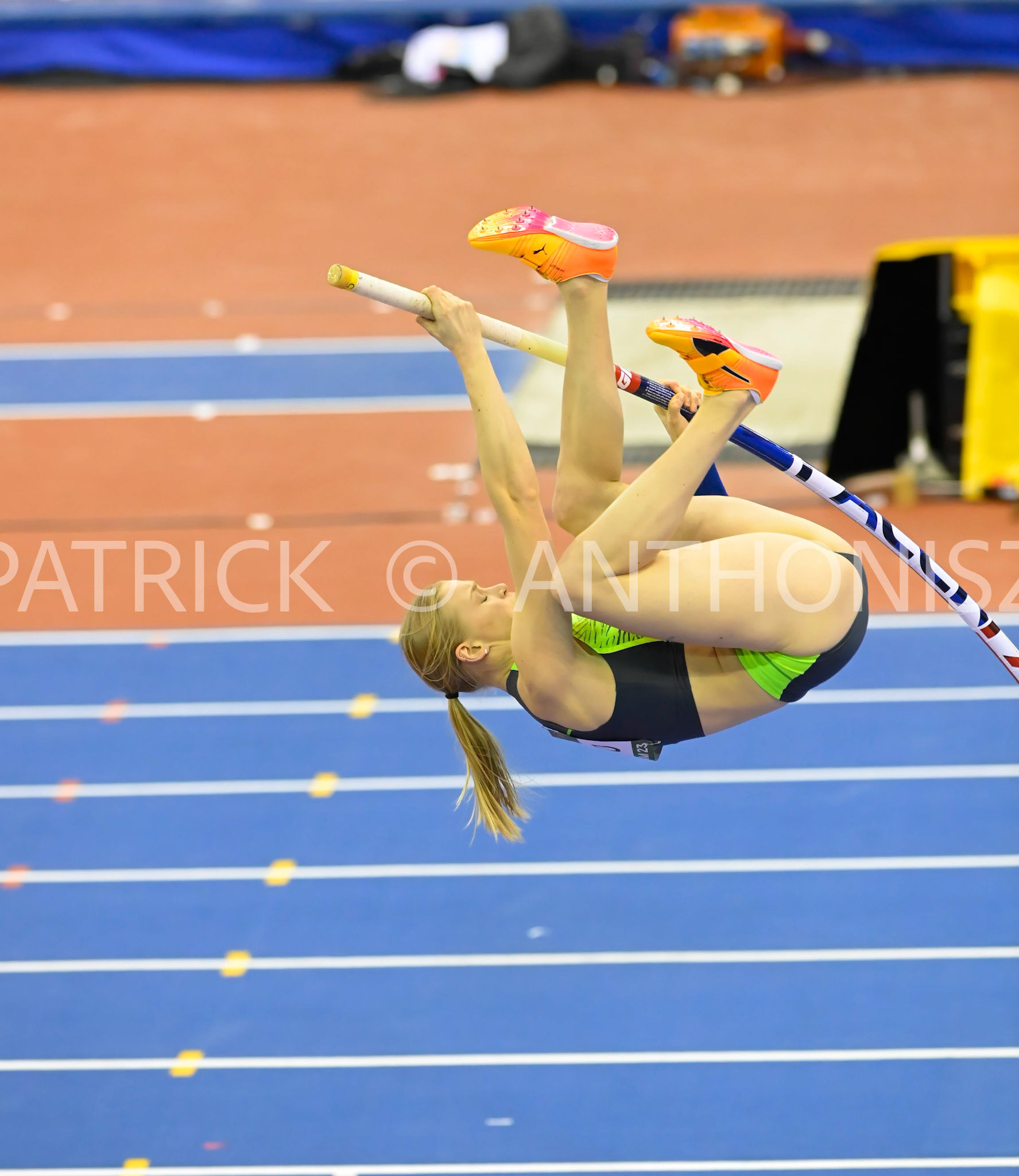 Birmingham, UK, 25 February 2023: MURTO Wilma FIN Women's Pole Vault seen at Birmingham World Indoor Gold Tour Final  Utilita Arena, Birmingham on the 25 February , England