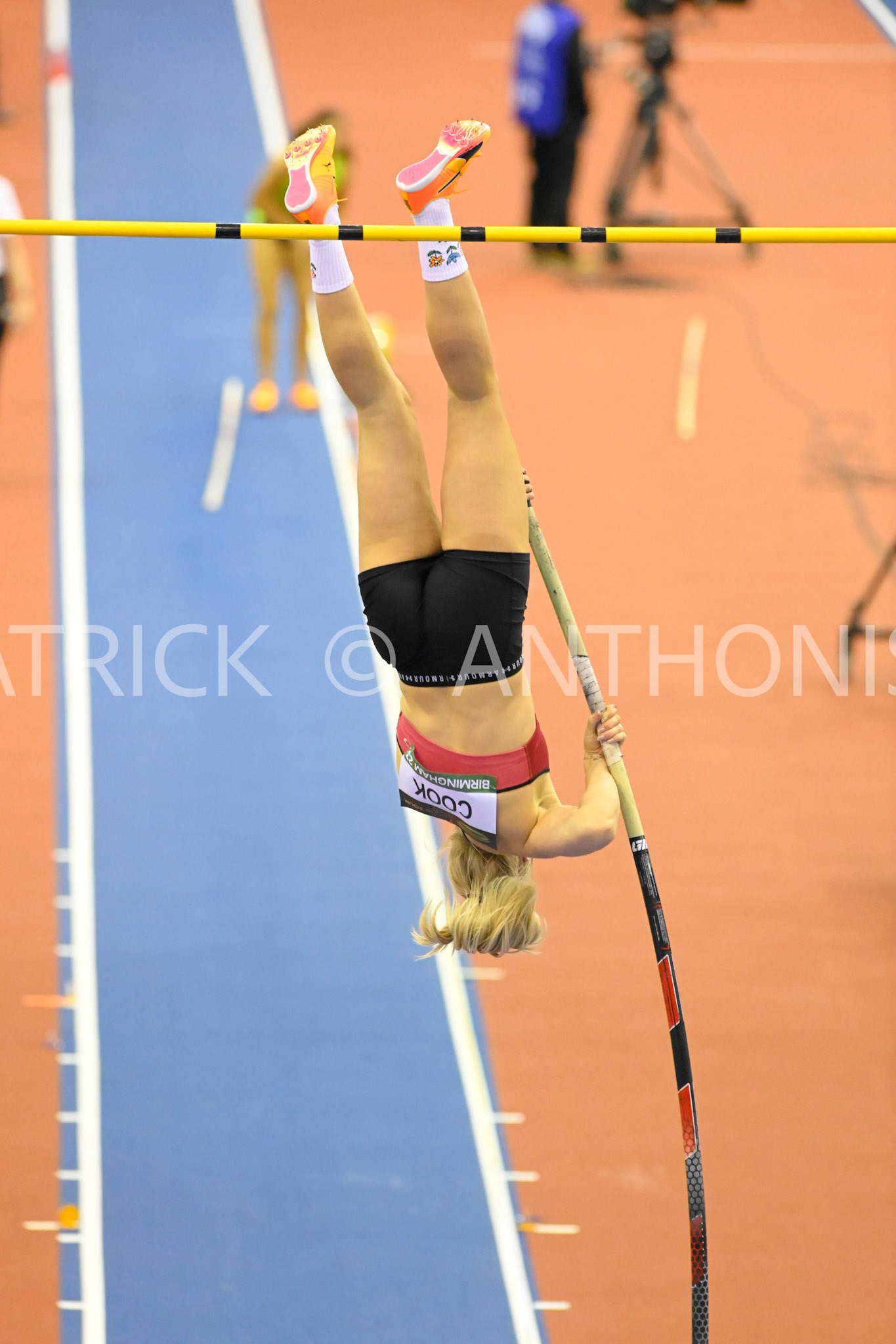 Birmingham, UK, 25 February 2023:COOK Sophie GBR competes in the Women's Pole Vault at 4.41m Birmingham World Indoor Gold Tour Final  Utilita Arena, Birmingham on the 25 February , England