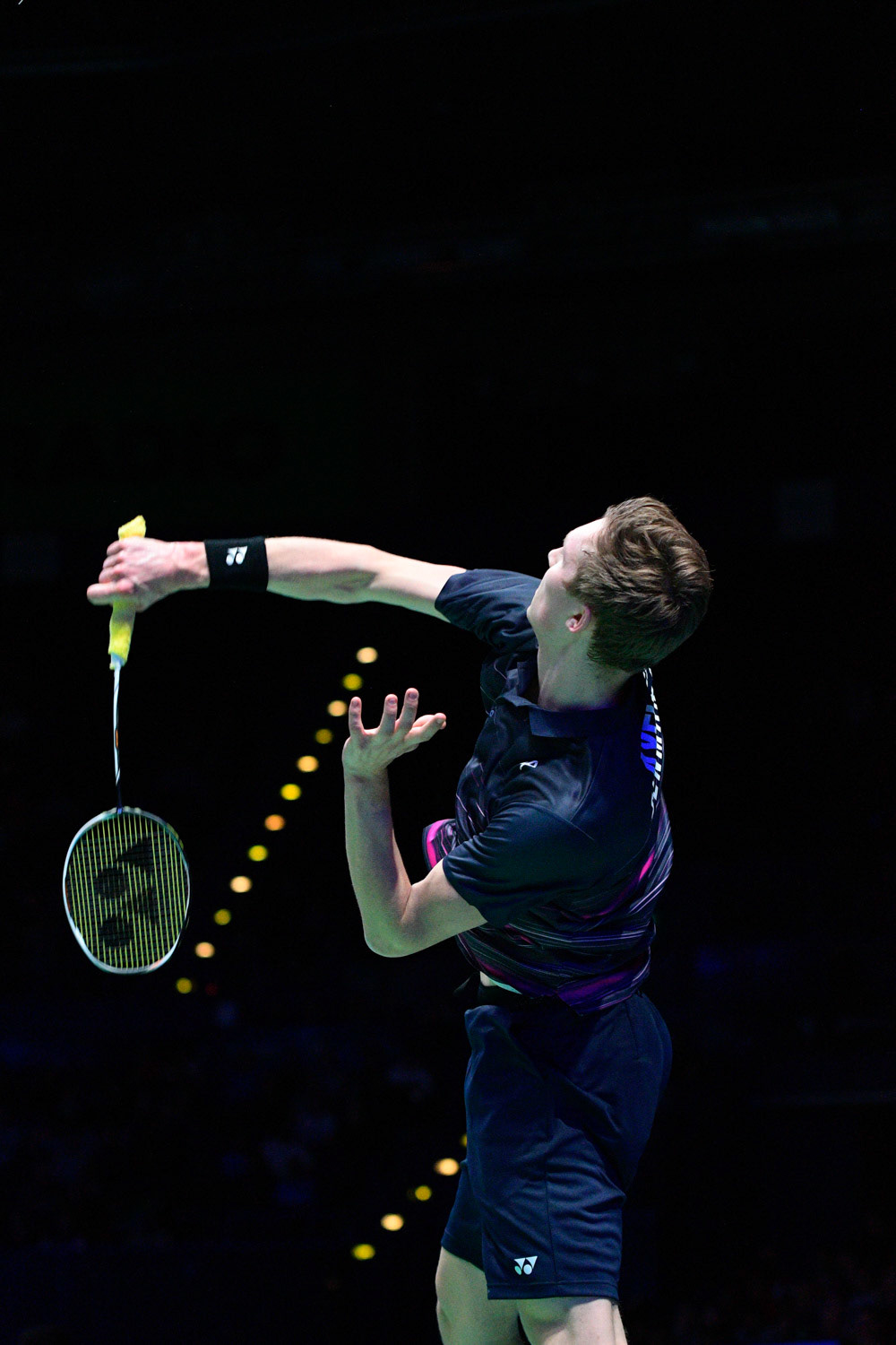 All England Open Badminton Championships : DAY 3
BIRMINGHAM, ENGLAND - MARCH 8 :  MEN’Singles  ,    Viktor  AXELSEN  of   DENMARK     in action   at  the Yonex All England Open Badminton Championships at Arena Birmingham on March 8, 2019  Birmingham, England