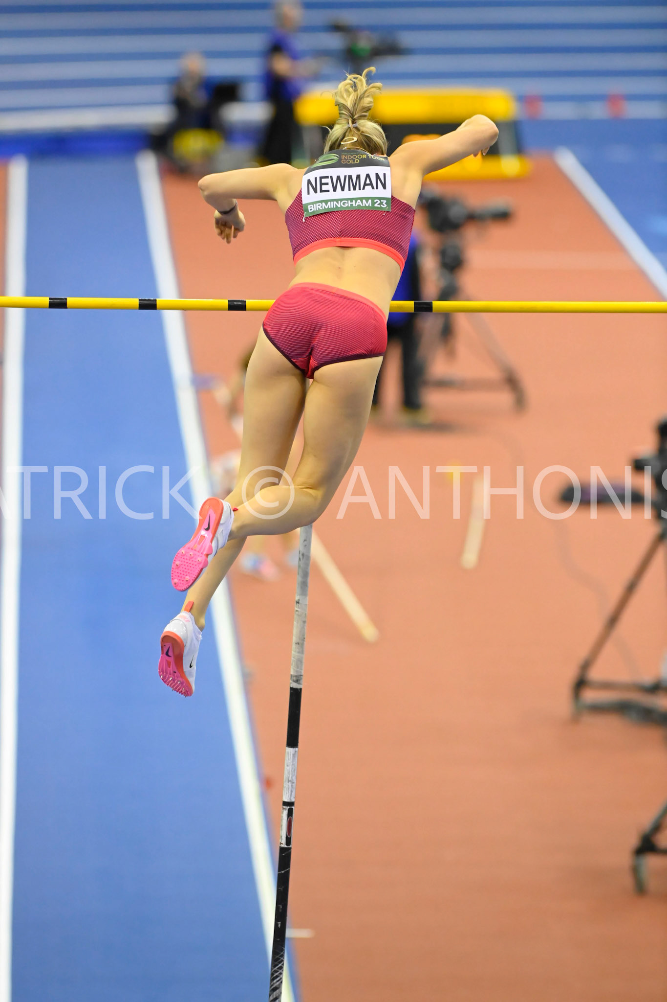 Birmingham, UK, 25 February 2023:NEWMAN Alysha CAN Women's Pole Vault seen at the  Birmingham World Indoor Gold Tour Final  Utilita Arena, Birmingham on the 25 February , England