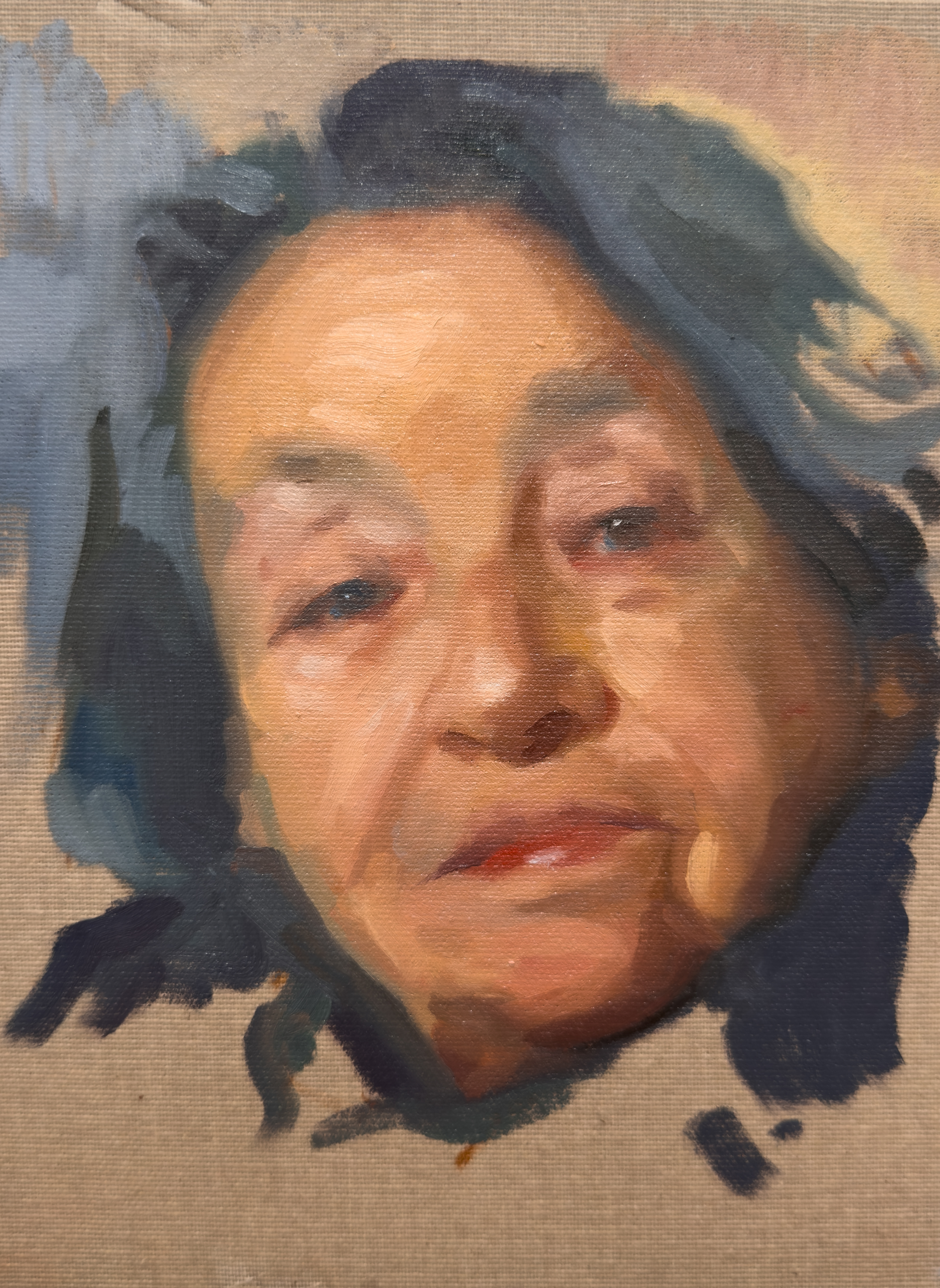 Oli s. lli encolat/ Oil on linen canvas board, 18x24cm. 