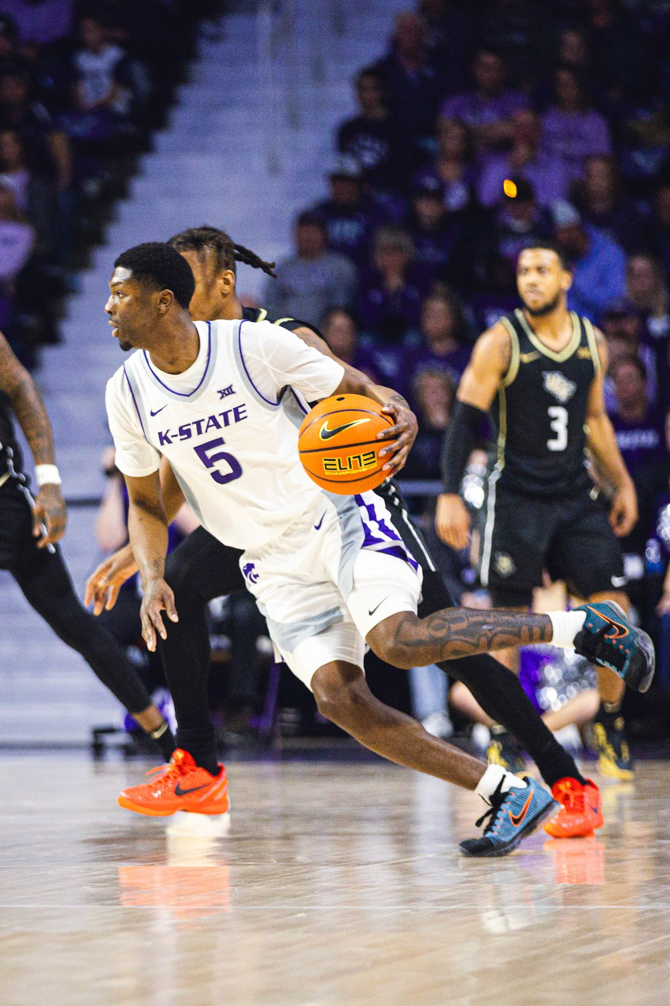 Kansas State Men’s Basketball vs. UCF, January 6, 2024. Final: KSU 77, UCF 52(Photo: Reece Bachta/K-State Sports)