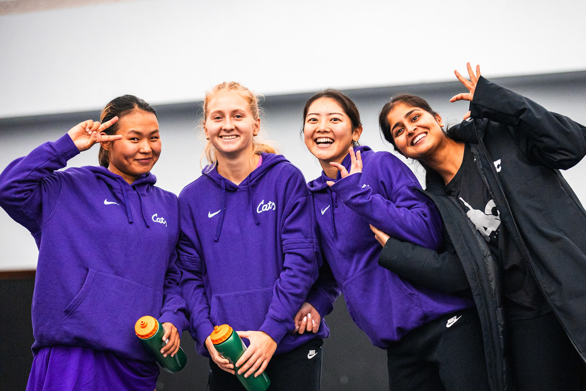 K-State Tennis vs. University of South Dakota, January 28, 2024. Final: KSU 7, SD 0(Photo: Reece Bachta/K-State Sports)