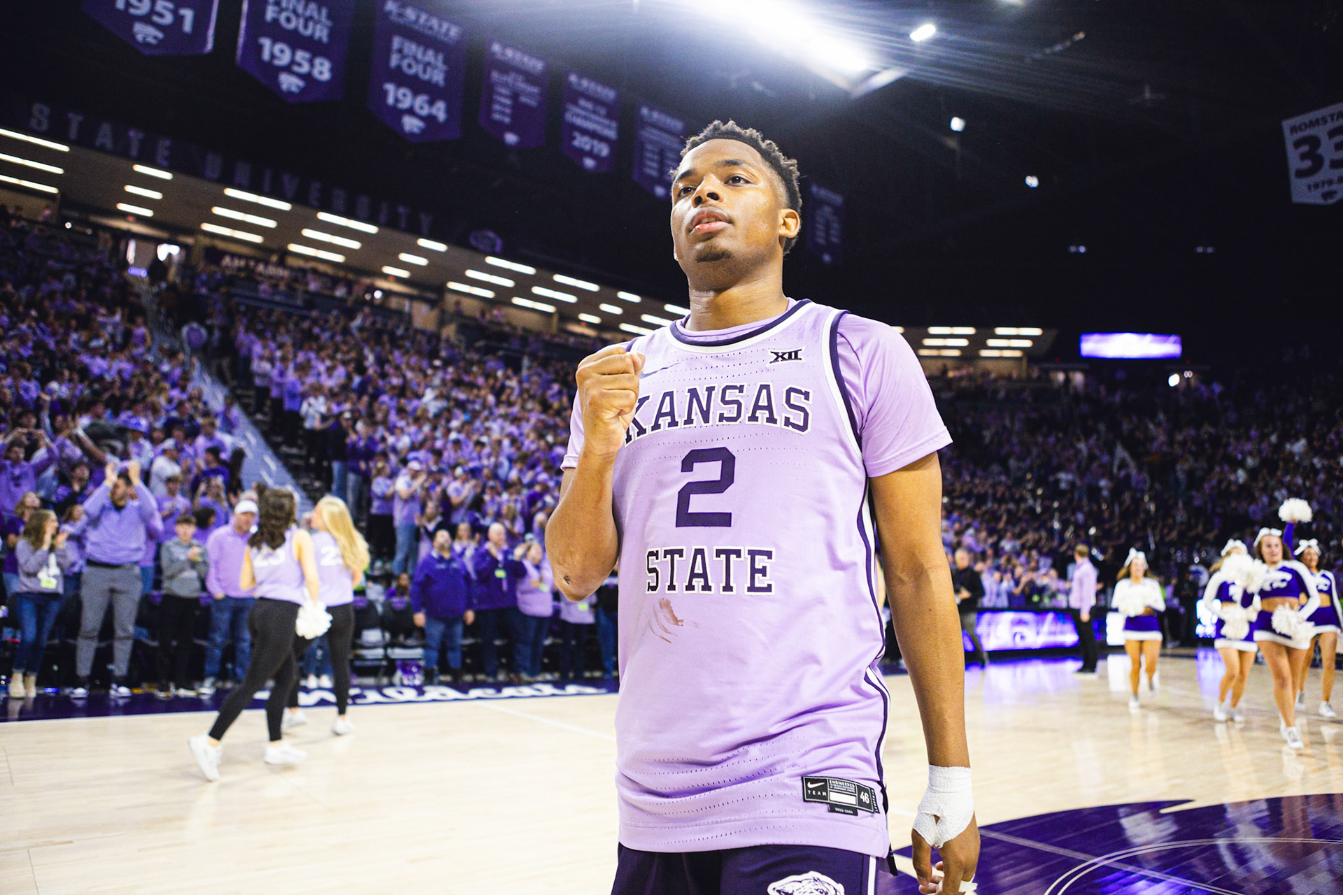 K-State Men's Basketball vs. Oklahoma State, January 20, 2024. Final: KSU 70, OSU 66(Photo: Reece Bachta/K-State Sports)