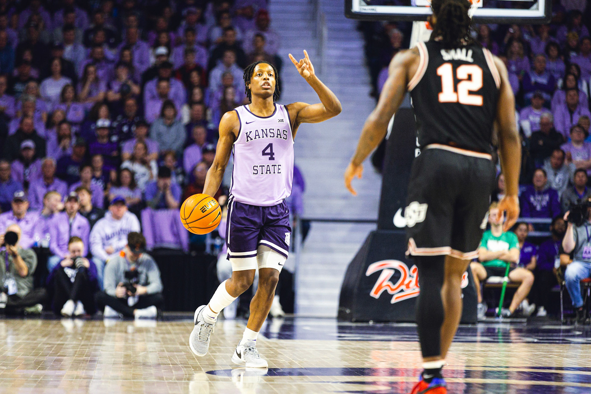 K-State Men's Basketball vs. Oklahoma State, January 20, 2024. Final: KSU 70, OSU 66(Photo: Reece Bachta/K-State Sports)