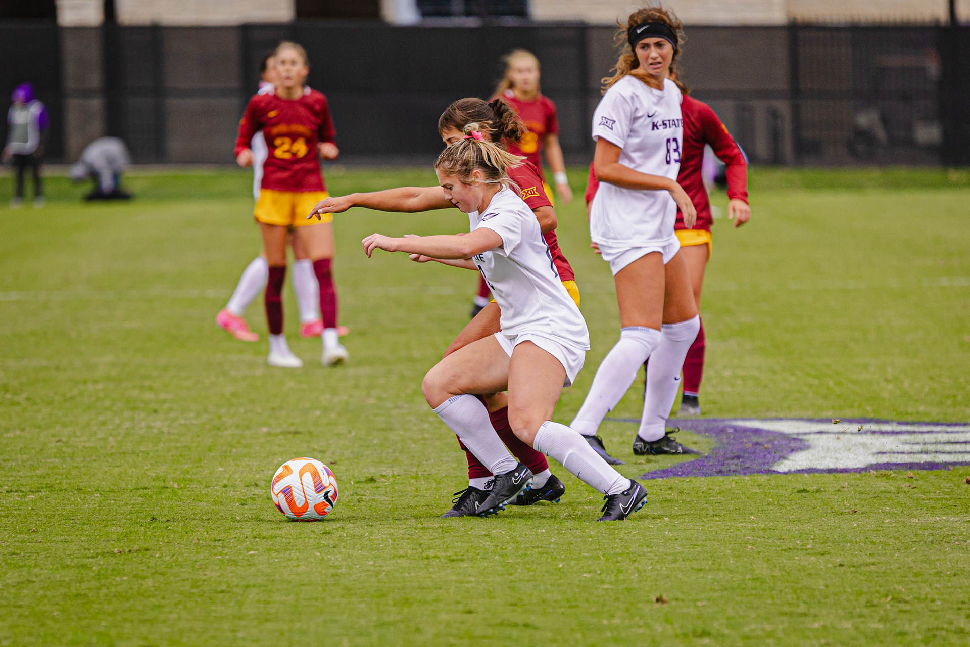 Kansas State Soccer vs. Iowa State, October 15, 2023. Final: KSU 1, ISU 2.Senior Night(Photo: Reece Bachta/K-State Sports)