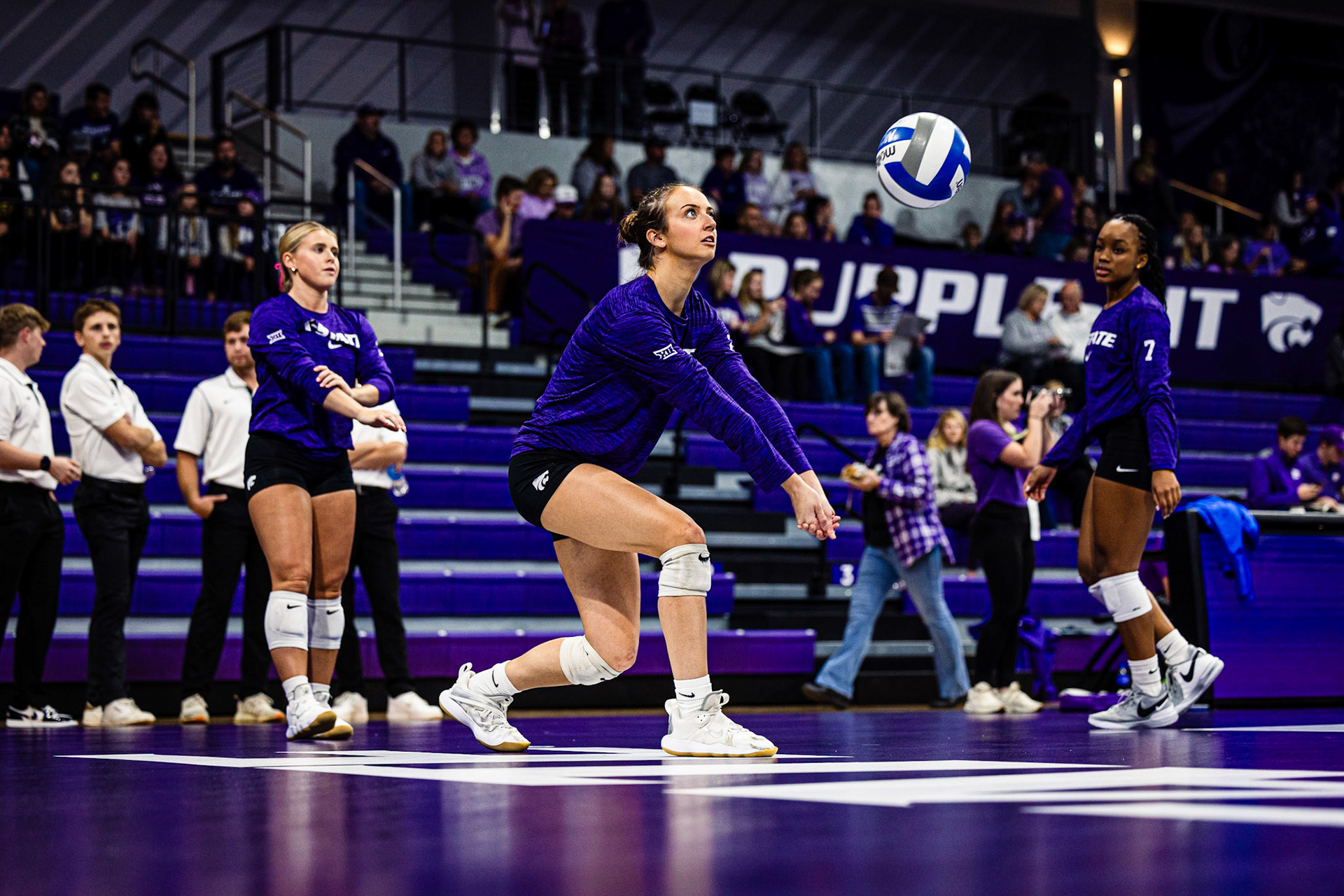 Kansas State VB vs. Brigham Young University, October 27, 2023. Final: KSU 3, BYU 0.October 27, 2023. (Photo: Reece Bachta/K-State Sports)
