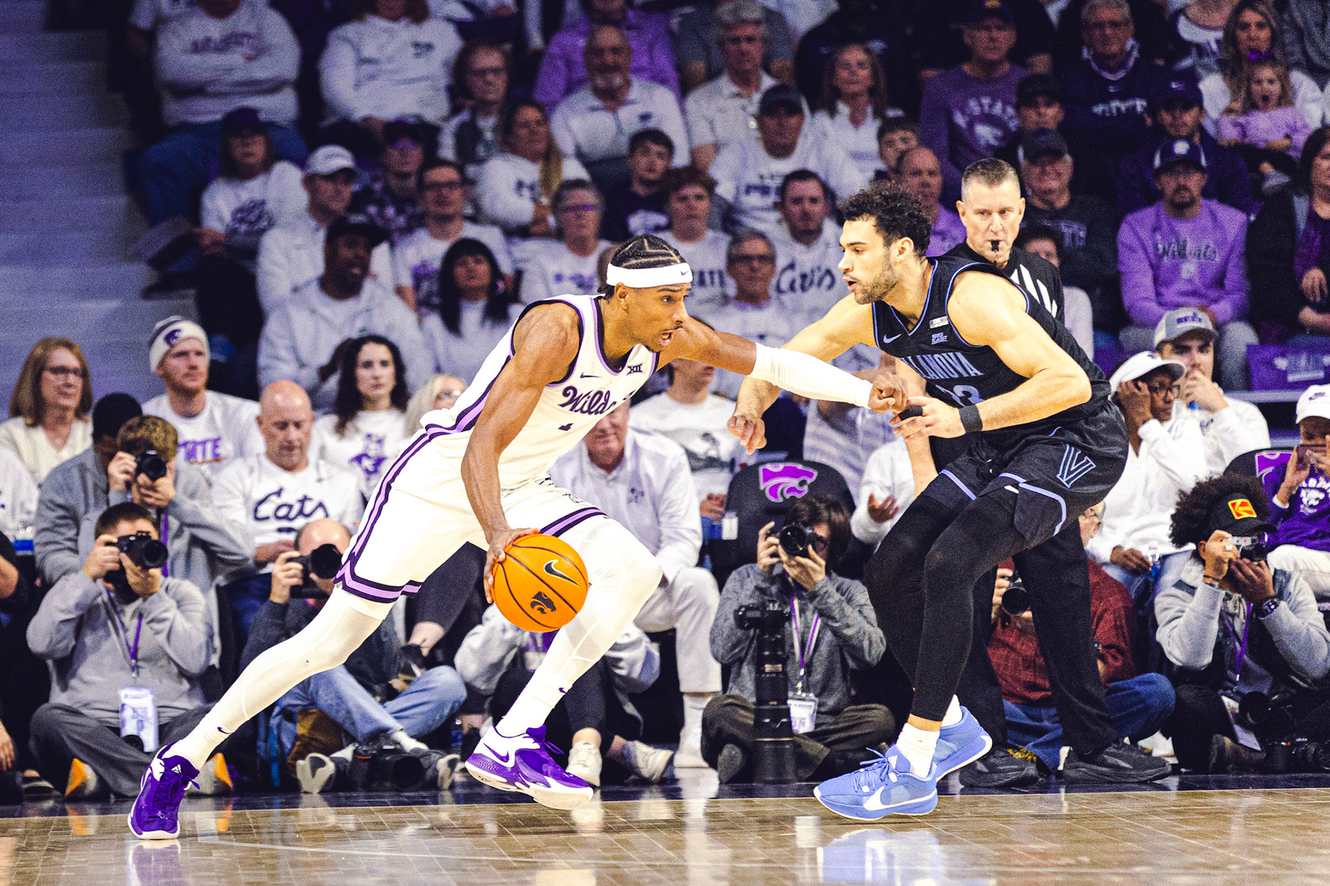 Kansas State Men’s Basketball vs. Villanova, December 5, 2023. Final: KSU 72, UV 71(Photo: Reece Bachta/K-State Sports)