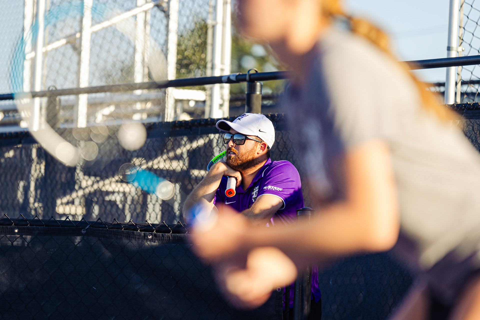 Kansas State Tennis Practice on November 2, 2023. (Photo: Reece Bachta/K-State Sports)