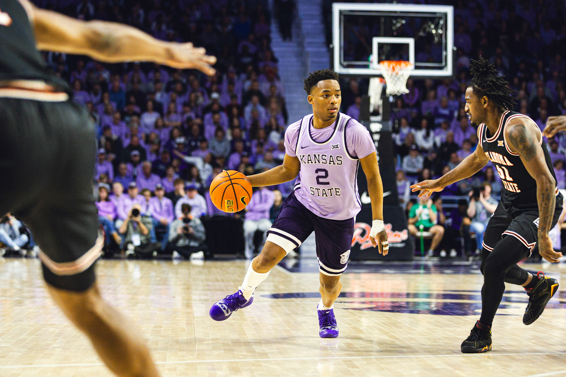 K-State Men's Basketball vs. Oklahoma State, January 20, 2024. Final: KSU 70, OSU 66(Photo: Reece Bachta/K-State Sports)