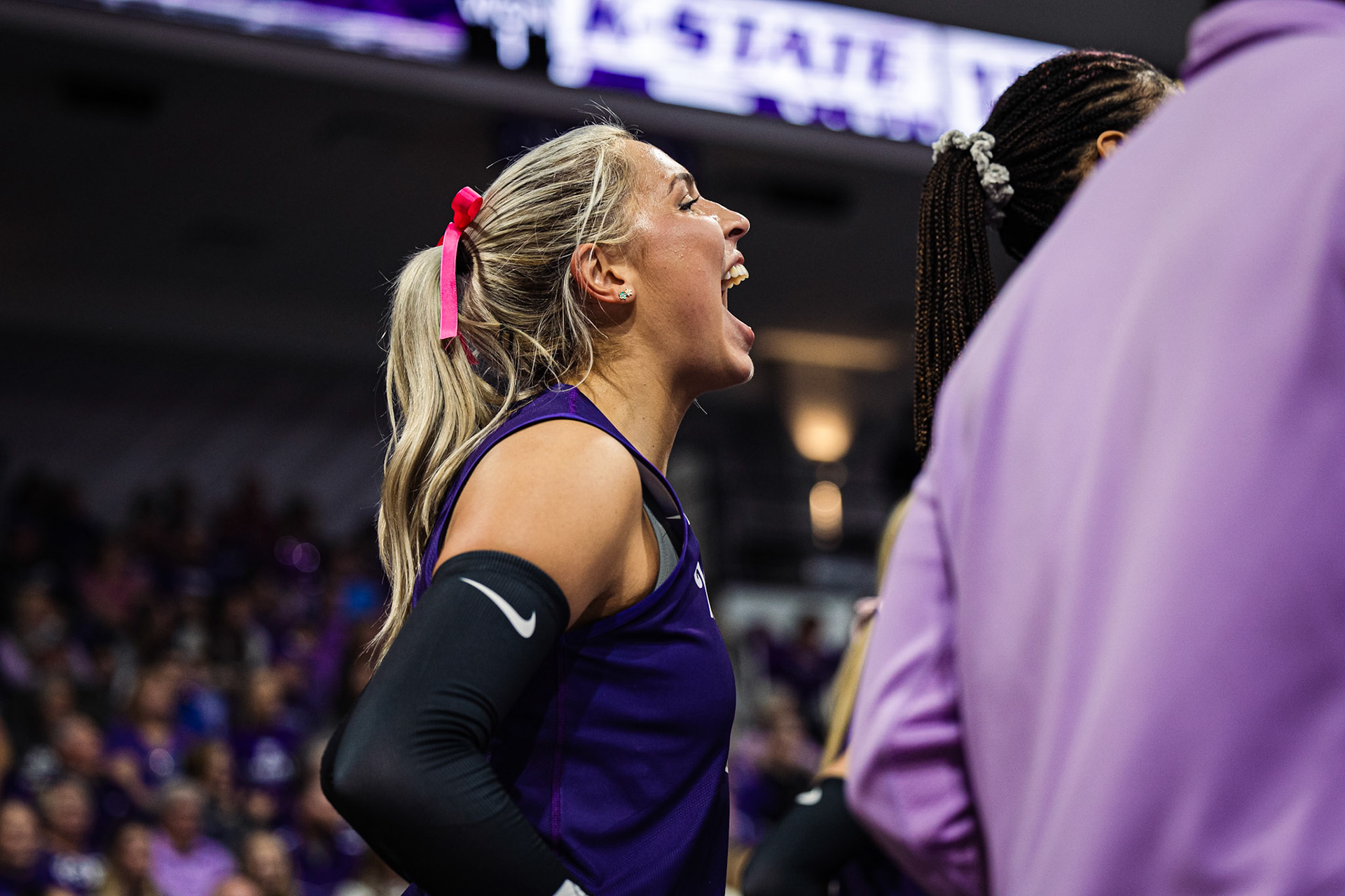 Kansas State VB vs. Brigham Young University, October 27, 2023. Final: KSU 3, BYU 0.October 27, 2023. (Photo: Reece Bachta/K-State Sports)