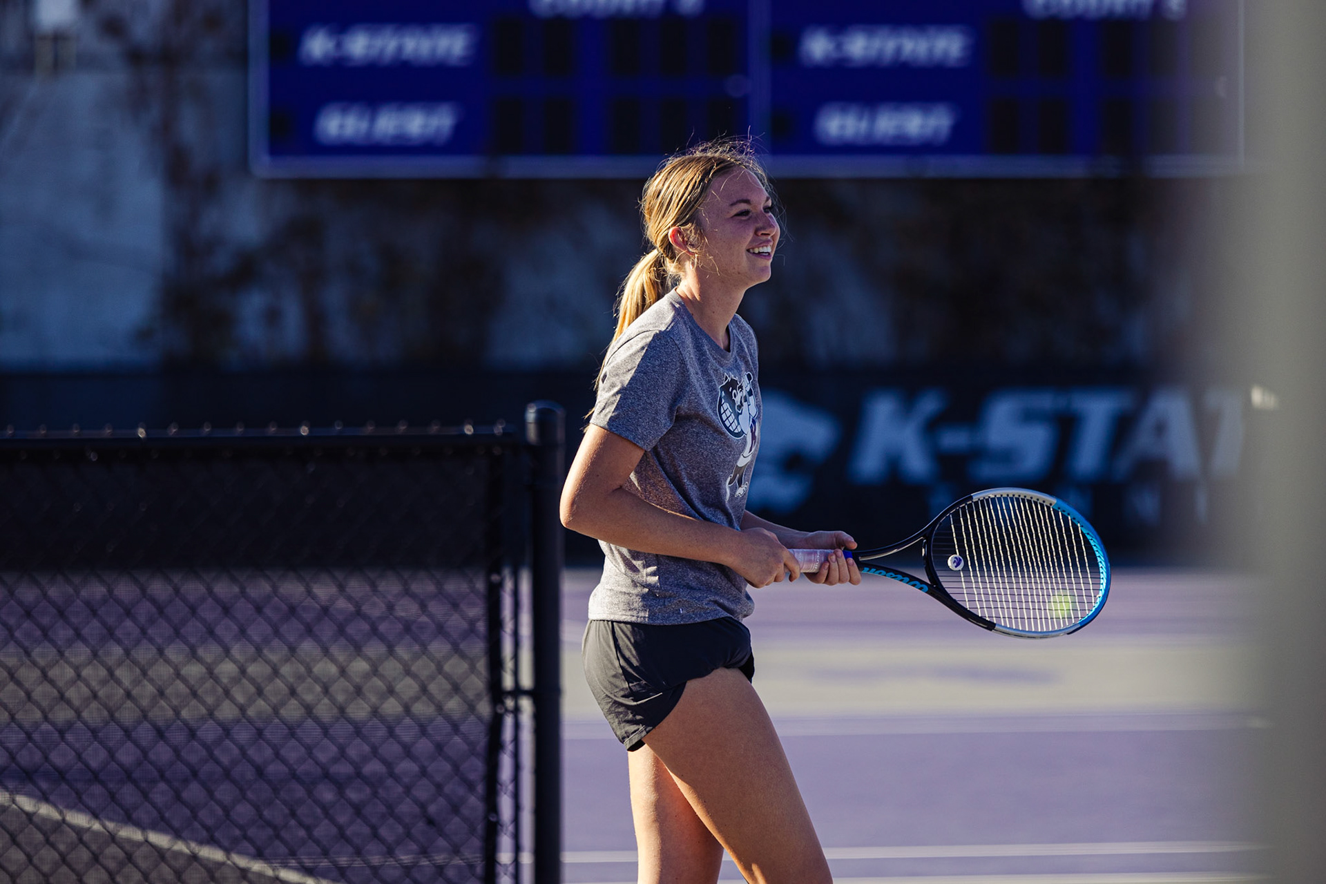 Kansas State Tennis Practice on November 2, 2023. (Photo: Reece Bachta/K-State Sports)