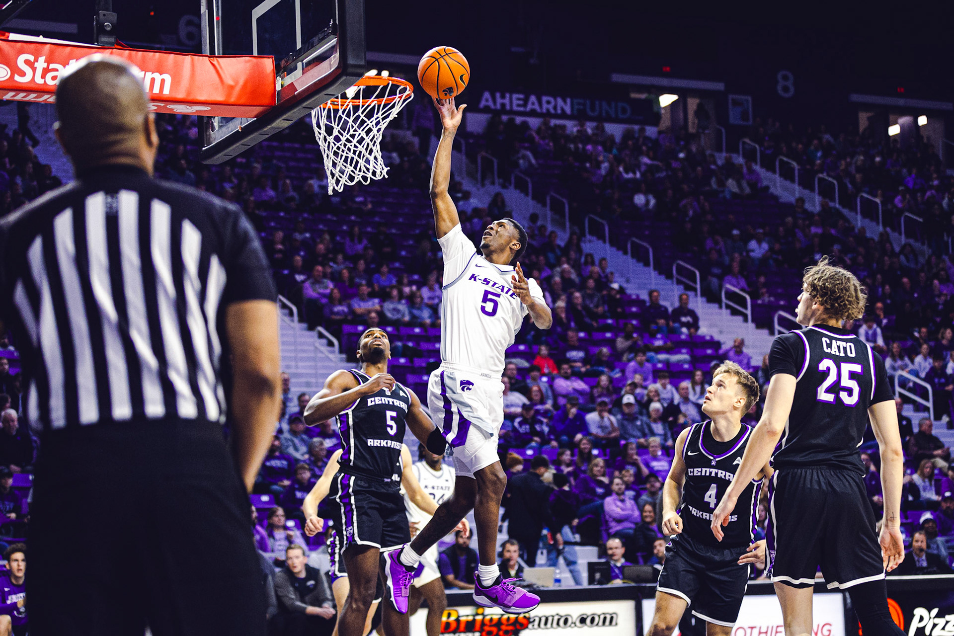 Kansas State Men’s Basketball vs. University of Central Arkansas, November 22, 2023. Final: KSU 100, UCA 56(Photo: Reece Bachta/K-State Sports)