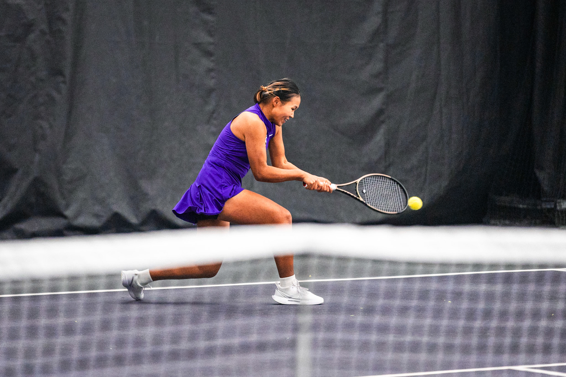 K-State Tennis vs. University of South Dakota, January 28, 2024. Final: KSU 7, SD 0(Photo: Reece Bachta/K-State Sports)