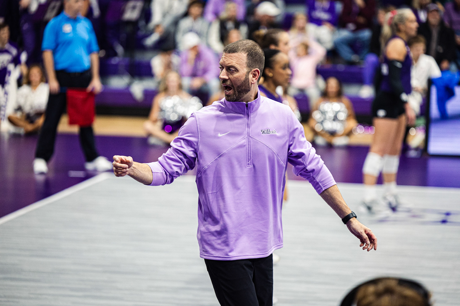 Kansas State VB vs. Brigham Young University, October 27, 2023. Final: KSU 3, BYU 0.October 27, 2023. (Photo: Reece Bachta/K-State Sports)