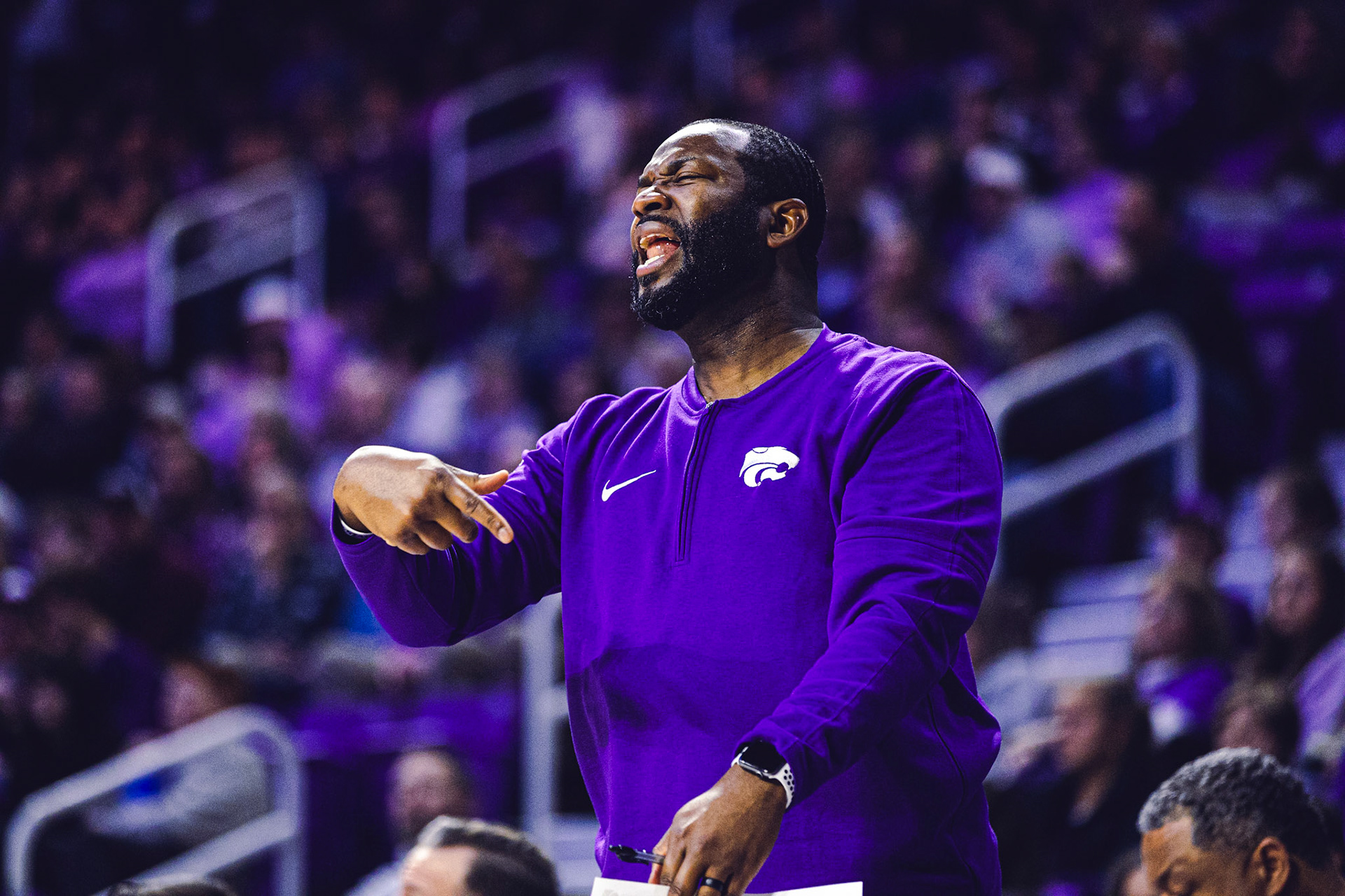 Kansas State Men’s Basketball vs. University of Central Arkansas, November 22, 2023. Final: KSU 100, UCA 56(Photo: Reece Bachta/K-State Sports)