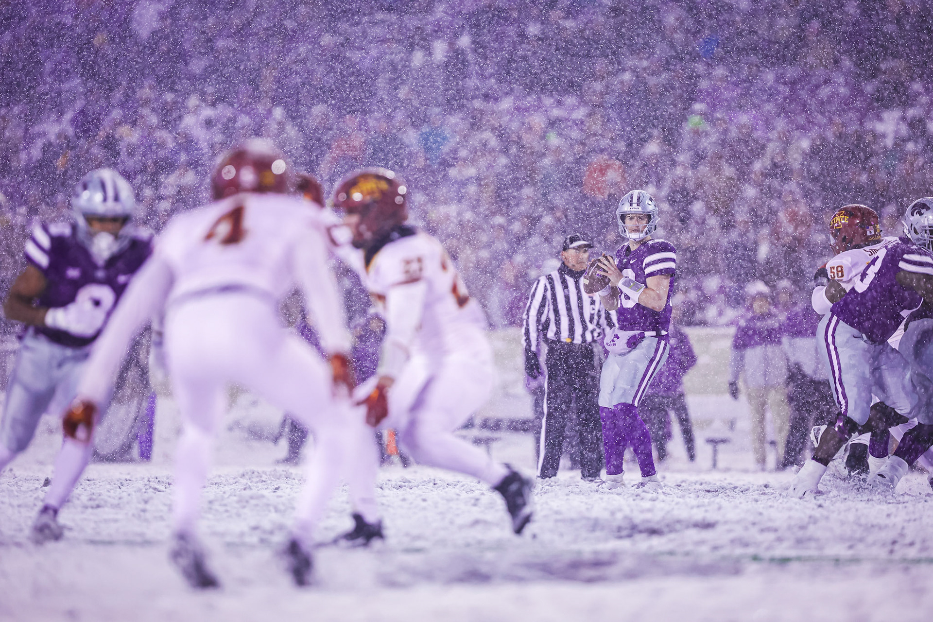Kansas State Football vs. Iowa State University, November 25, 2023. Final: KSU 35, ISU 42(Photo: Reece Bachta/K-State Sports)