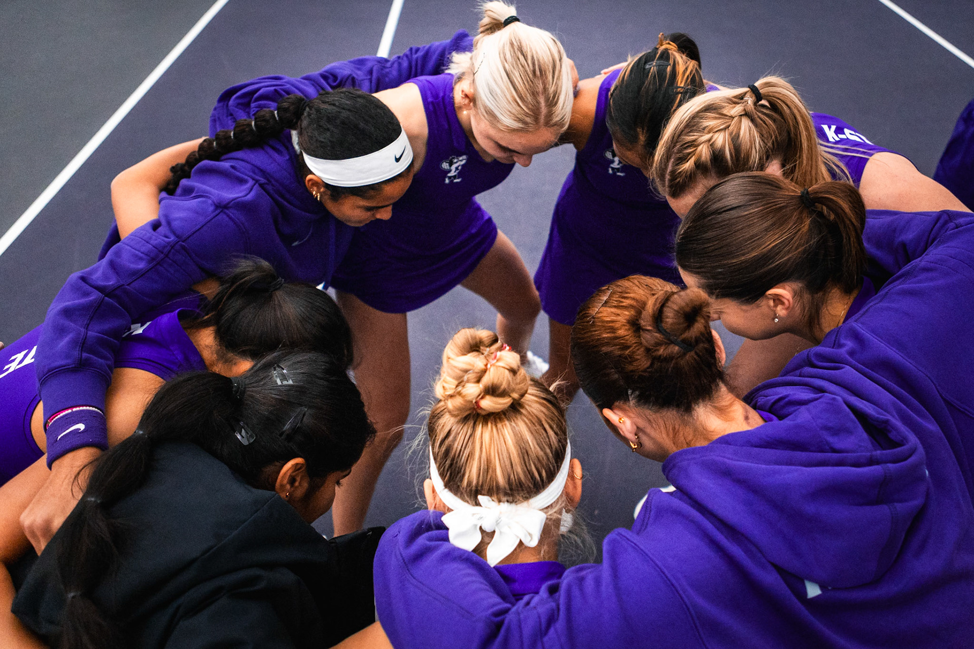 K-State Tennis vs. University of South Dakota, January 28, 2024. Final: KSU 7, SD 0(Photo: Reece Bachta/K-State Sports)